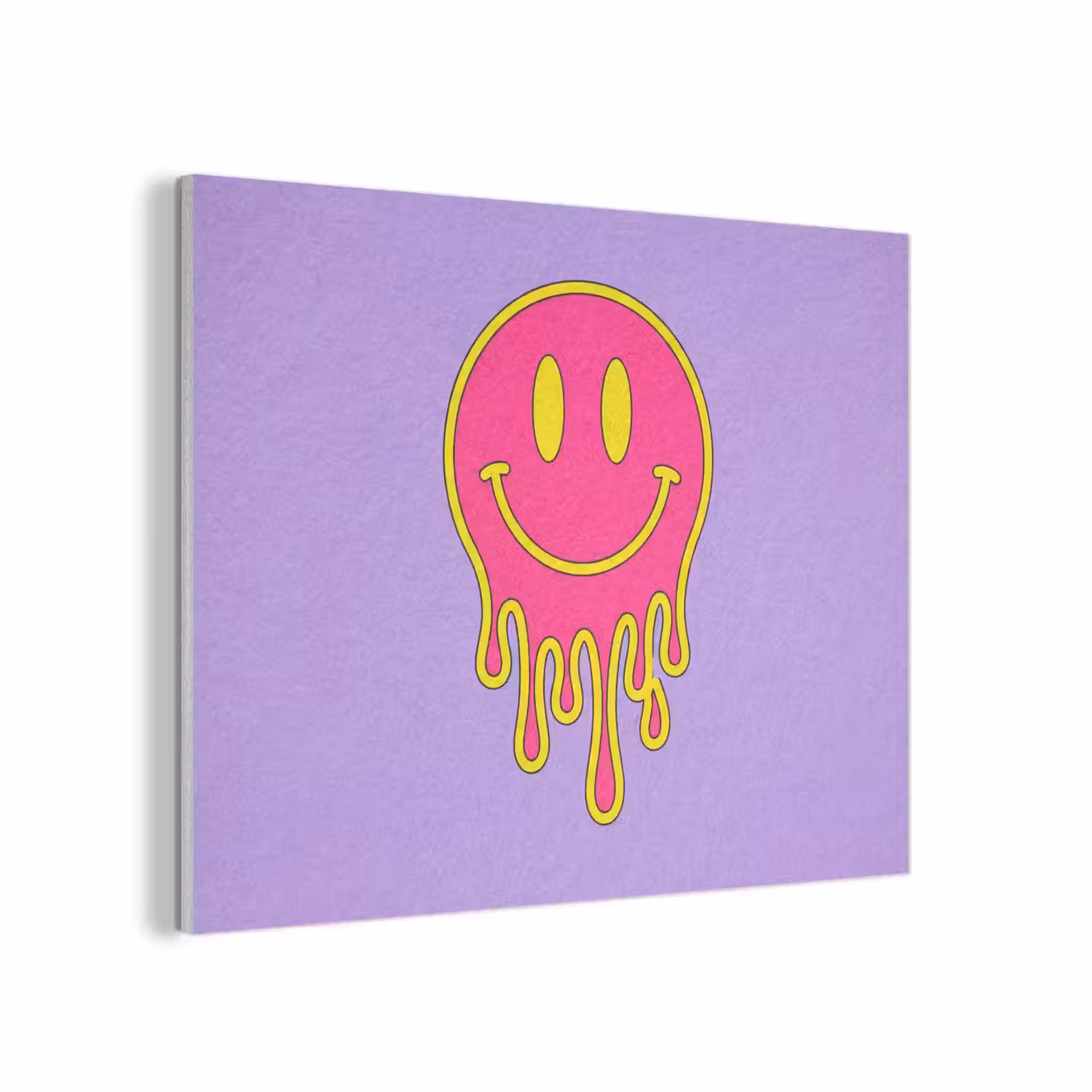 Smiley - Drip - Neon PET vilt klein -3d