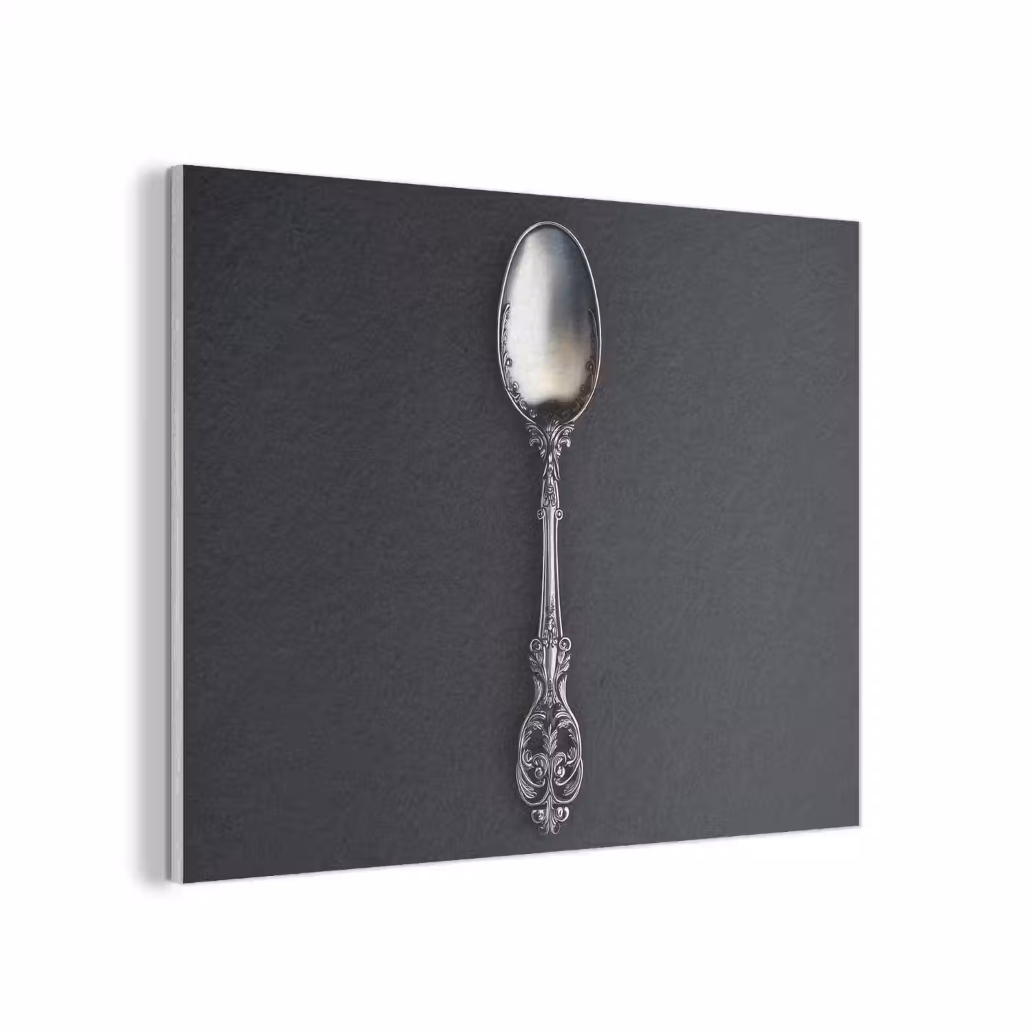 Lepel - Zilver - Metaal PET vilt klein -3d