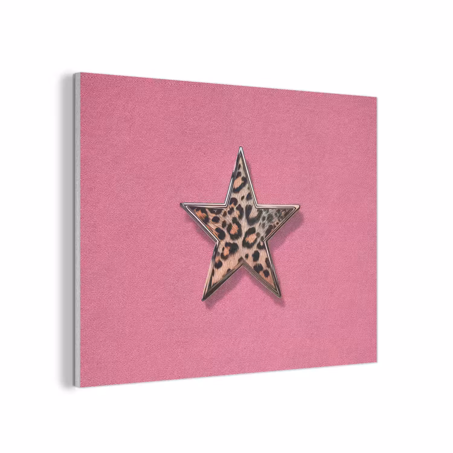 Ster - Luipaard - Print - Roze PET vilt klein -3d