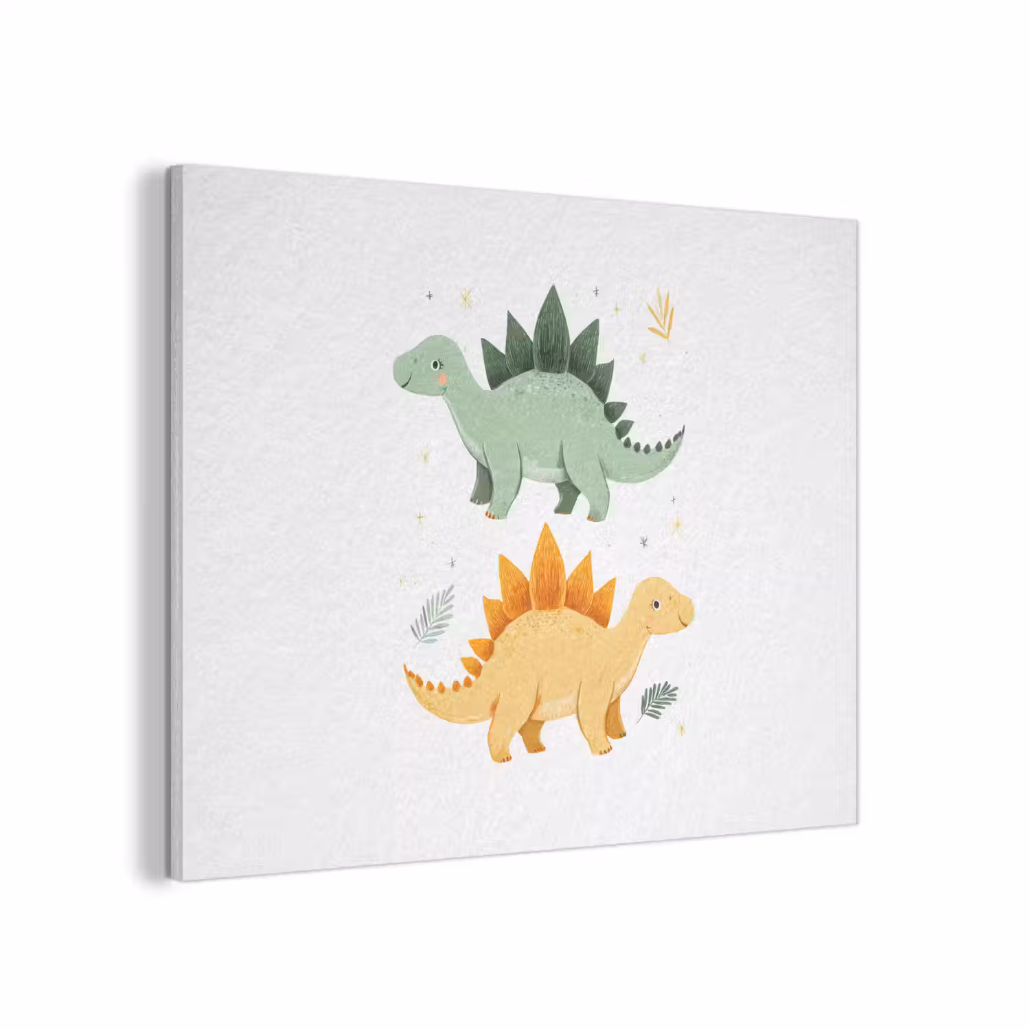 Sterren - Stegosaurussen - Blaadjes - Groen PET vilt klein -3d