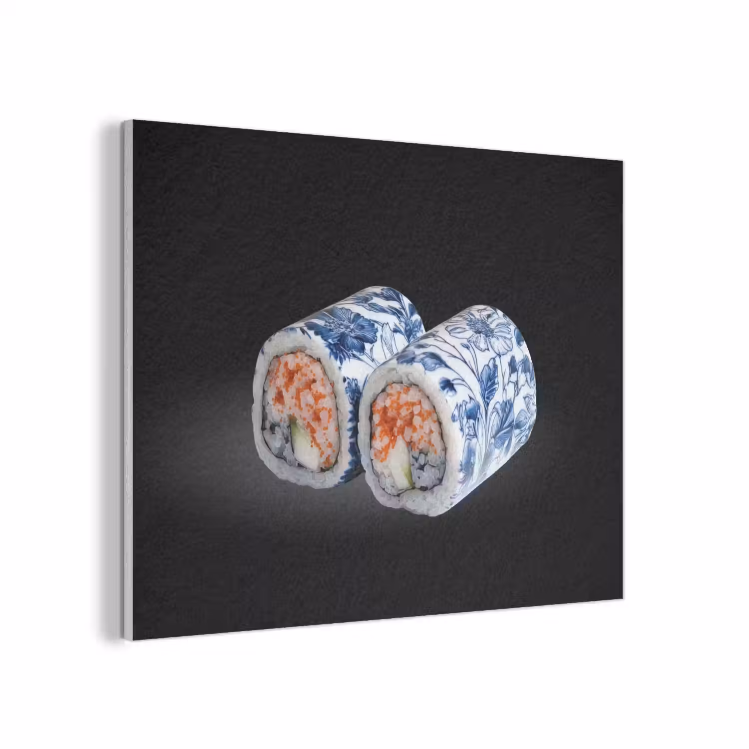 Sushi - Delfts blauw - Rijst - Vis - Elegant PET vilt klein -3d