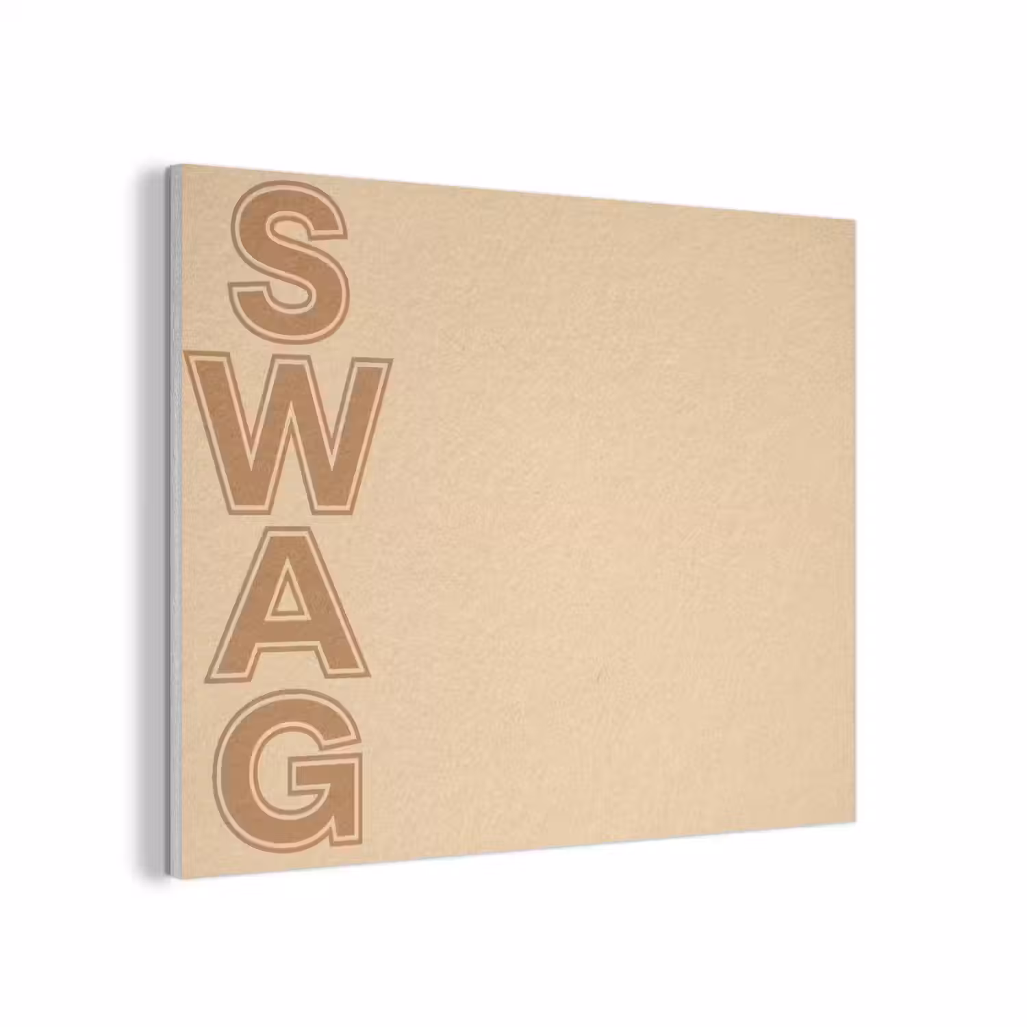Swag - Bruin - Beige PET vilt klein -3d