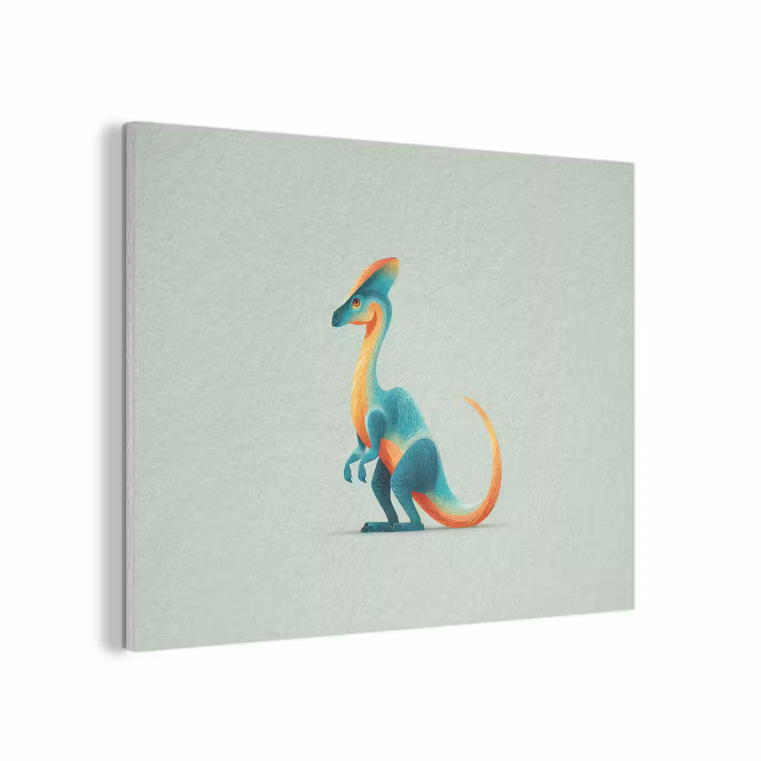 Staart - Dino - Minimalistisch - Blauw PET vilt klein -3d