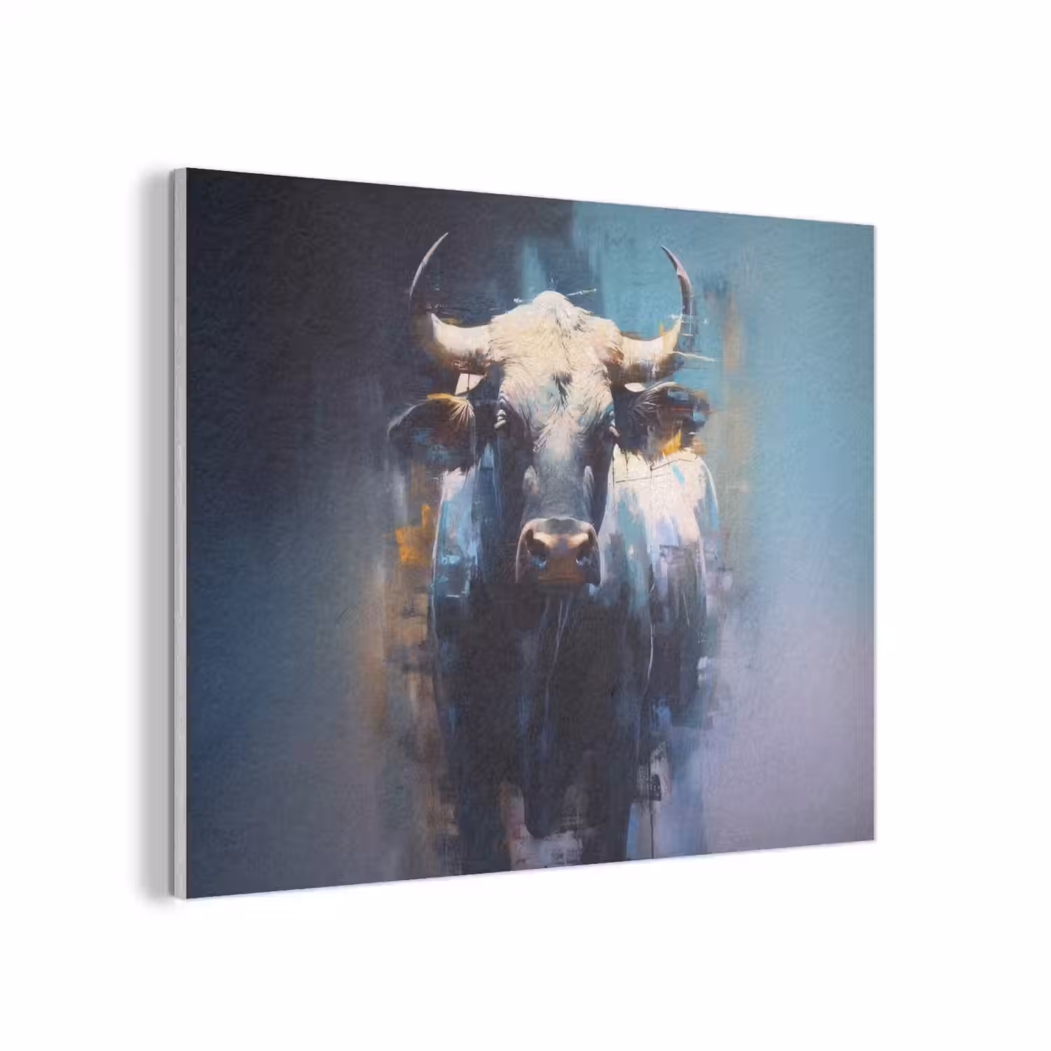 Stier - Zwart - Abstract - Horens PET vilt klein -3d
