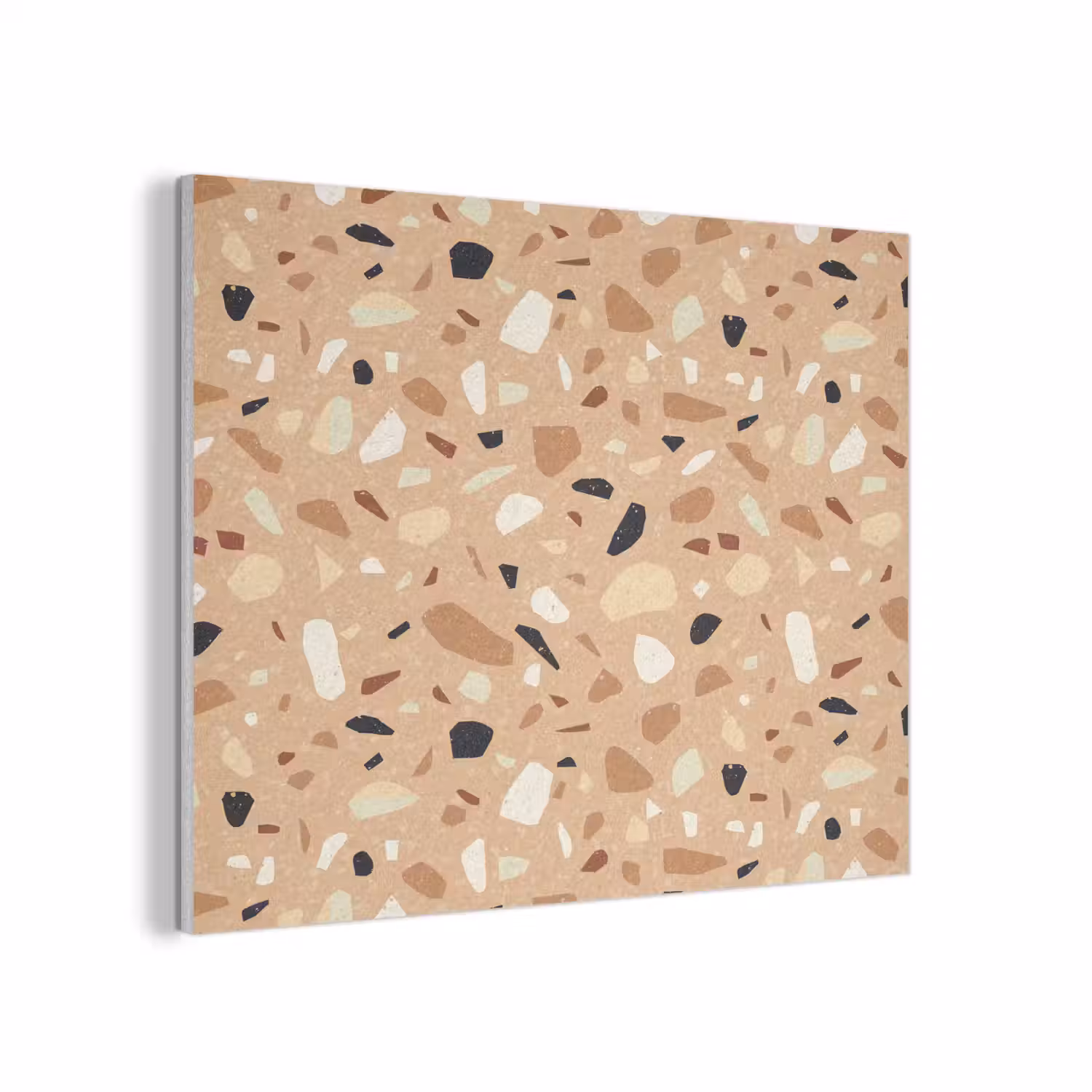 Terrazzo - Patroon - Kleurrijk - Oranje PET vilt klein 837 -3d