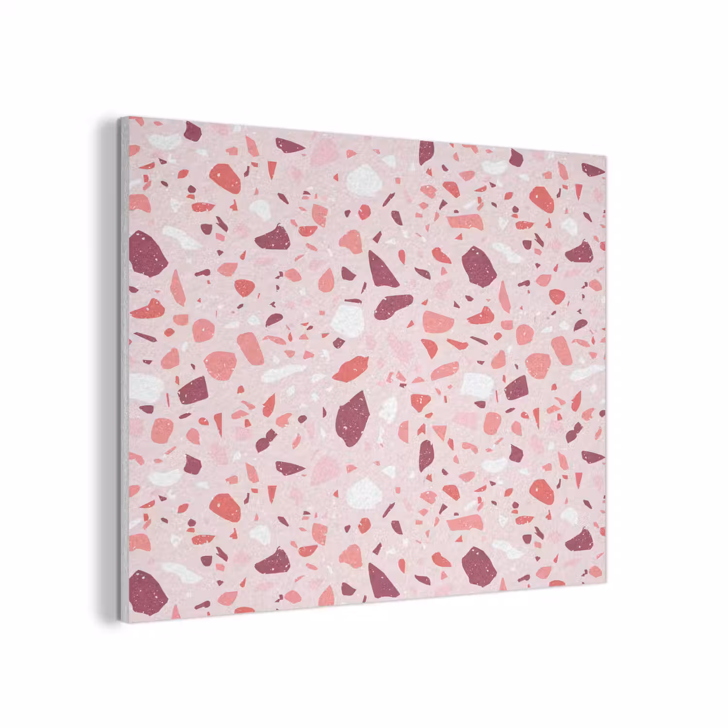 Terrazzo - Patroon - Roze PET vilt klein 837 -3d