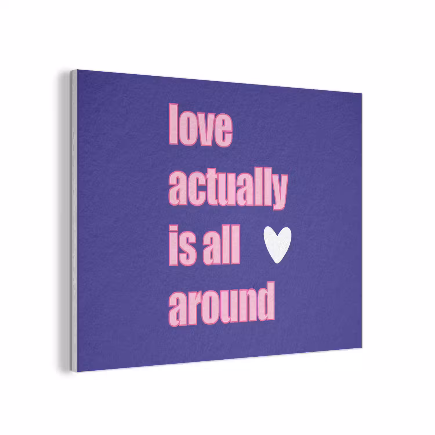 Tekst - Valentijn - Love - Blauw PET vilt klein -3d