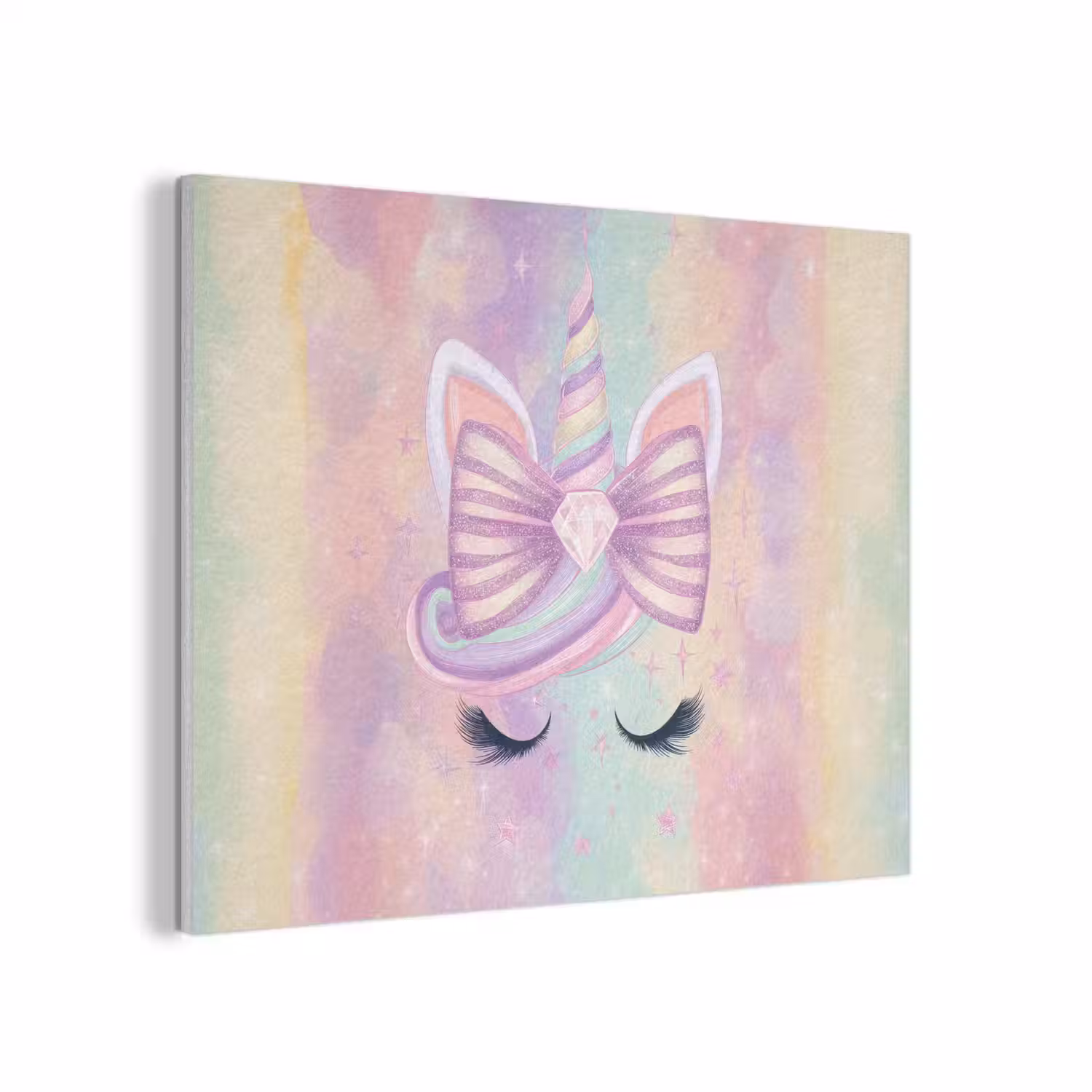 Eenhoorn - Glitters - Regenboog - pastel PET vilt klein -3d