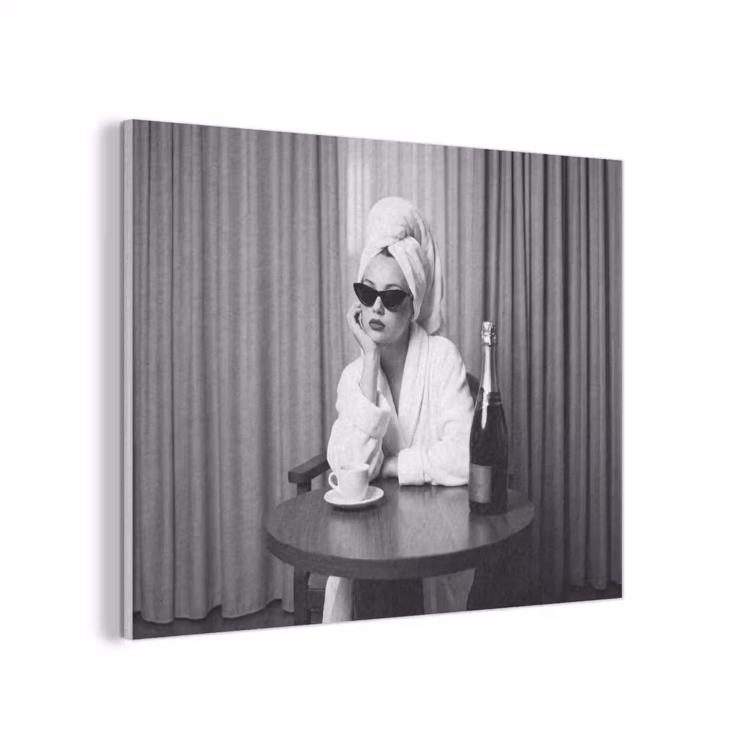 Vrouw - Bubbels - Zwart - Wit PET vilt klein -3d