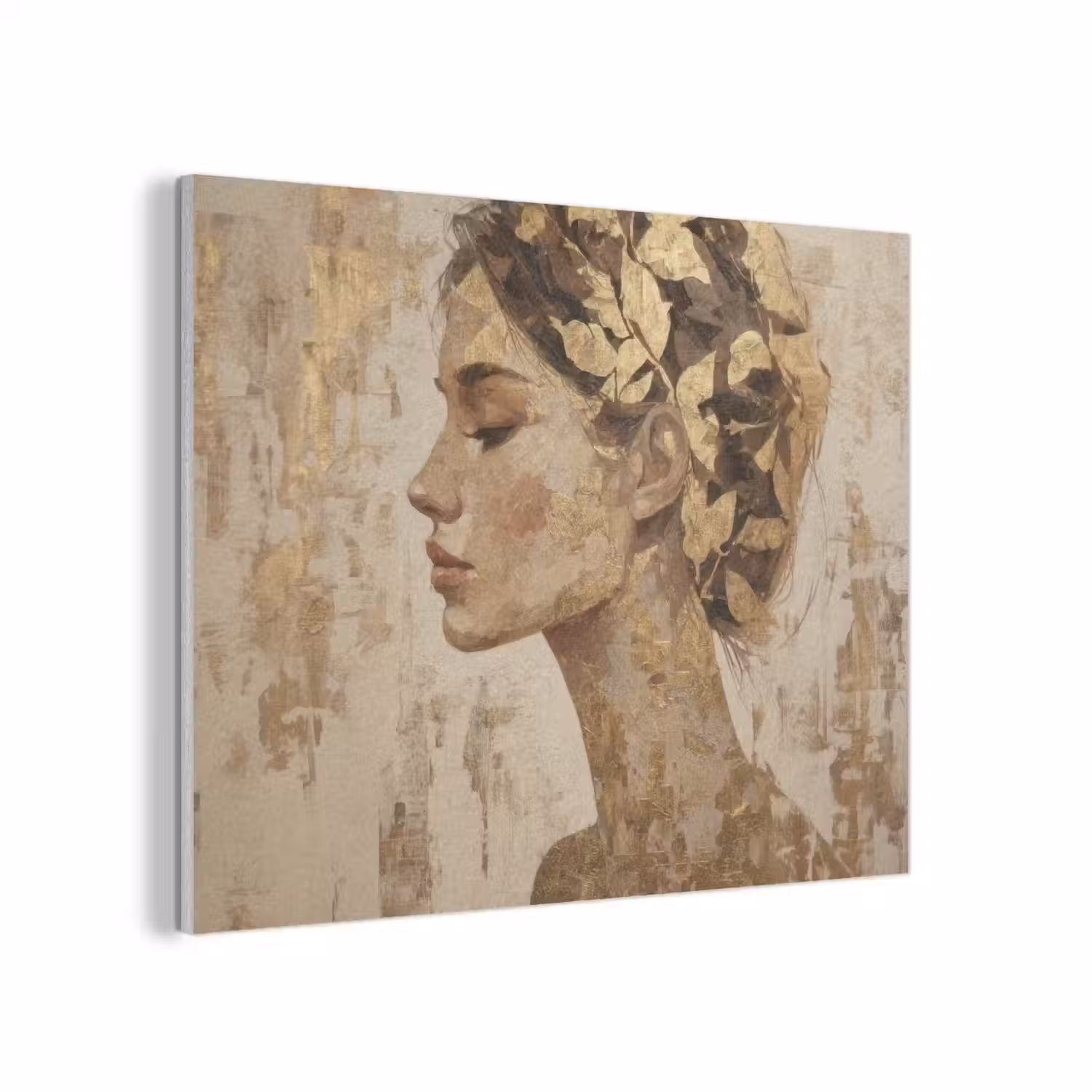 Vrouw - Goud - Abstract - Textuur PET vilt klein -3d