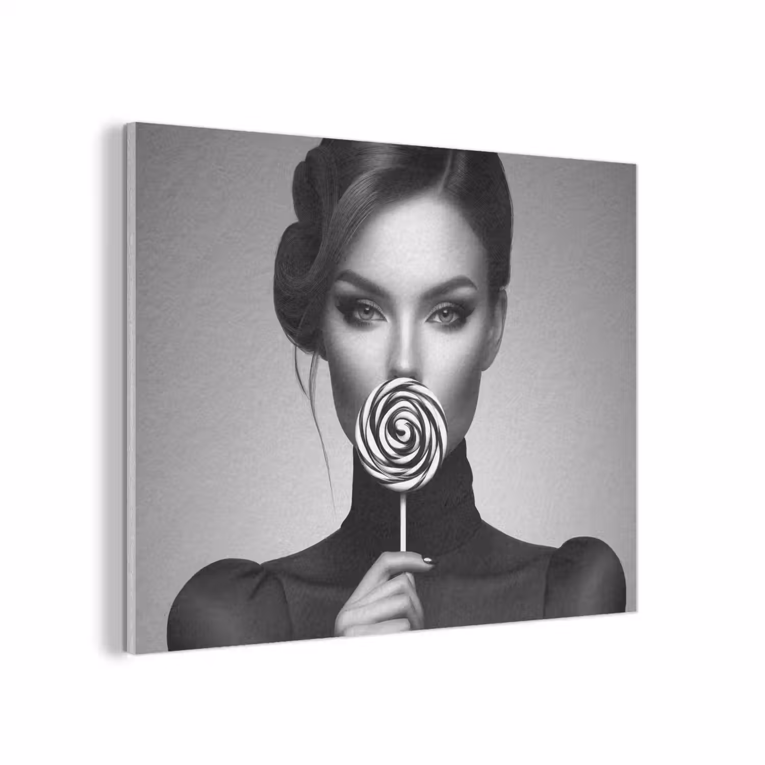 Vrouw - Lolly - Zwart PET vilt klein -3d