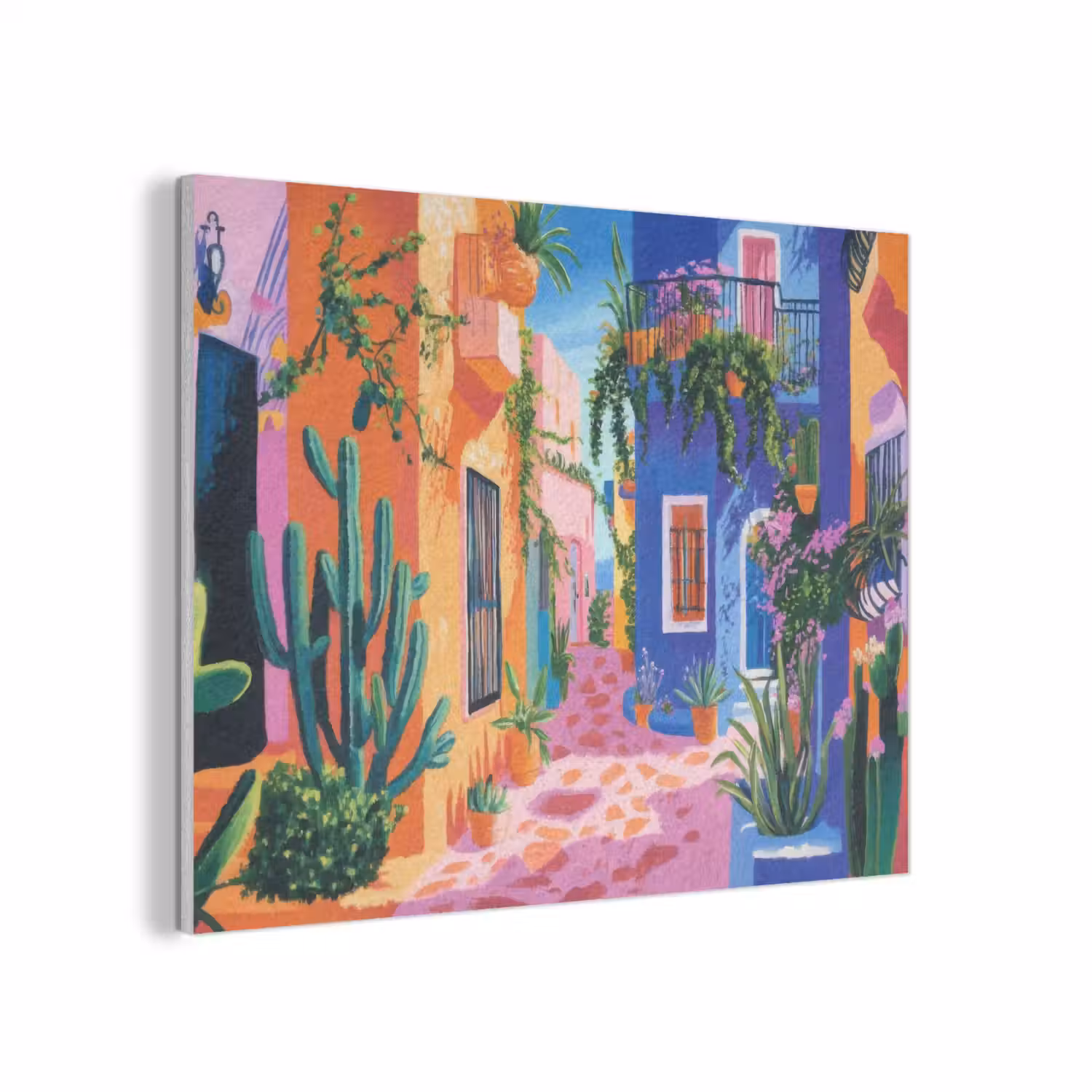 Geel - Blauw - Oranje - Huis PET vilt klein -3d