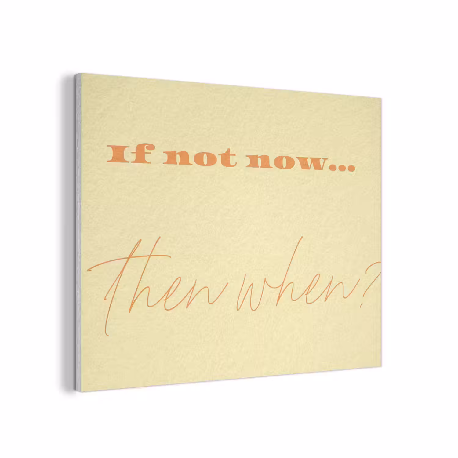 Geel - Oranje - if not now then when PET vilt klein -3d