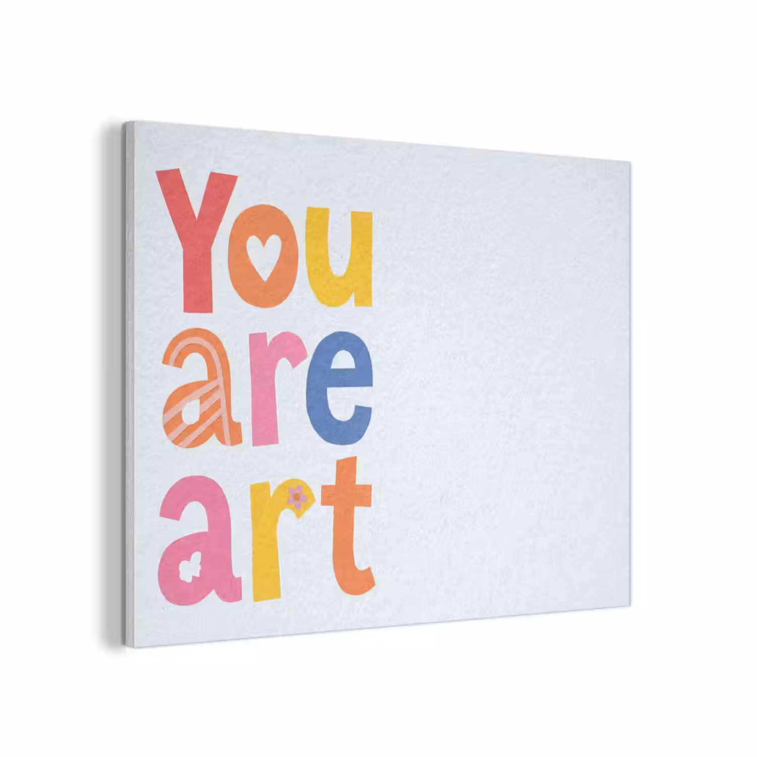You are art - Kleurrijk - Grafisch PET vilt klein -3d