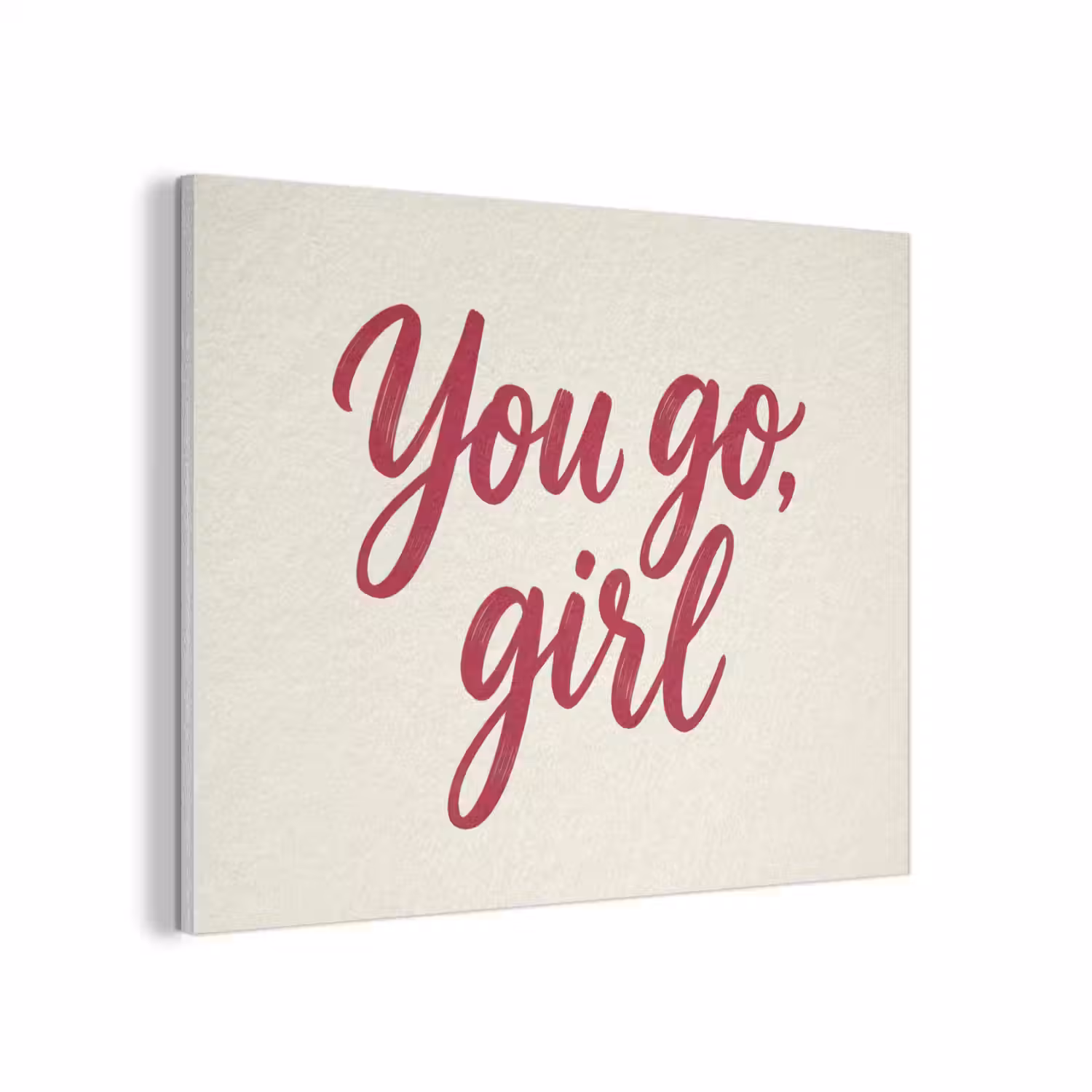you go girl - Rood - Wit PET vilt klein -3d