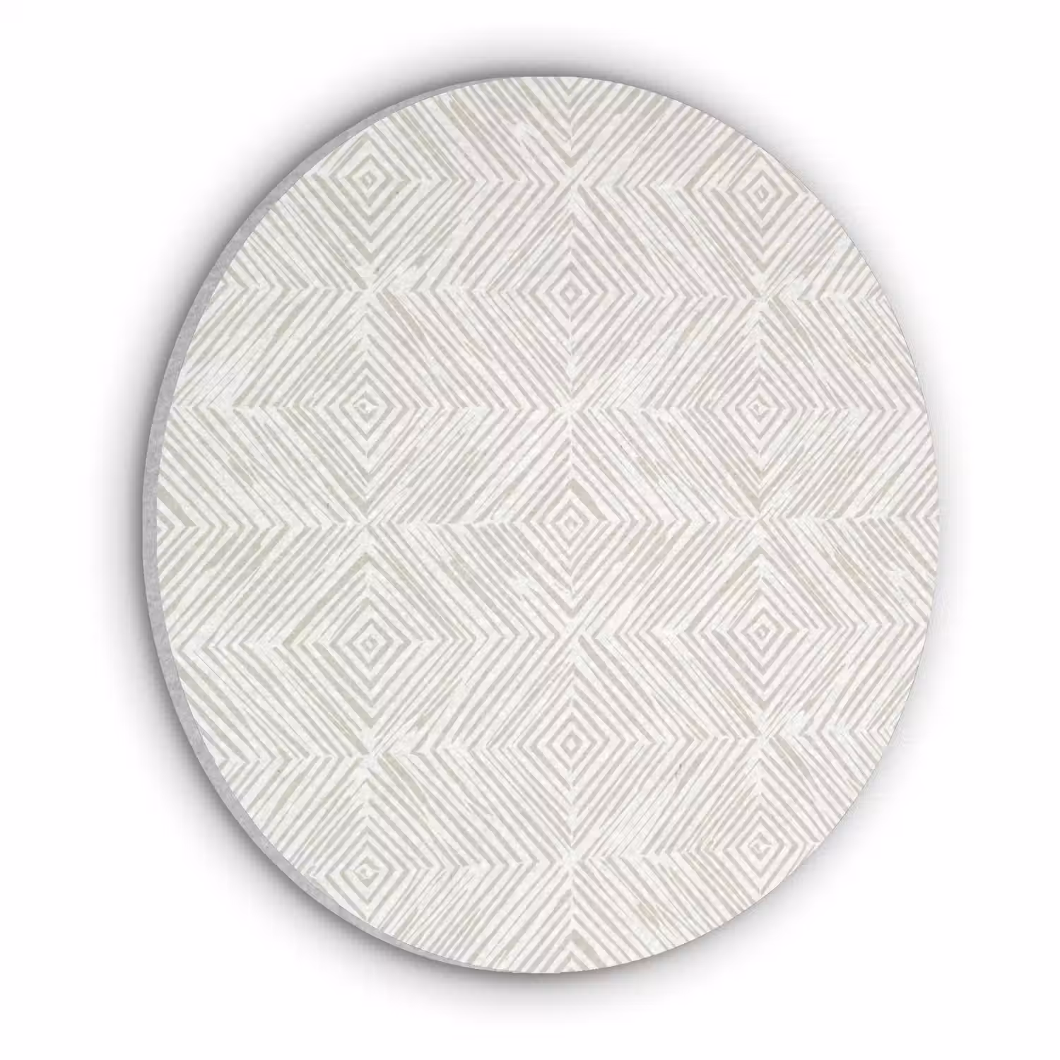 Abstract - Ruiten - Beige Akoestische PET Vilt - Rond klein 838 -3d
