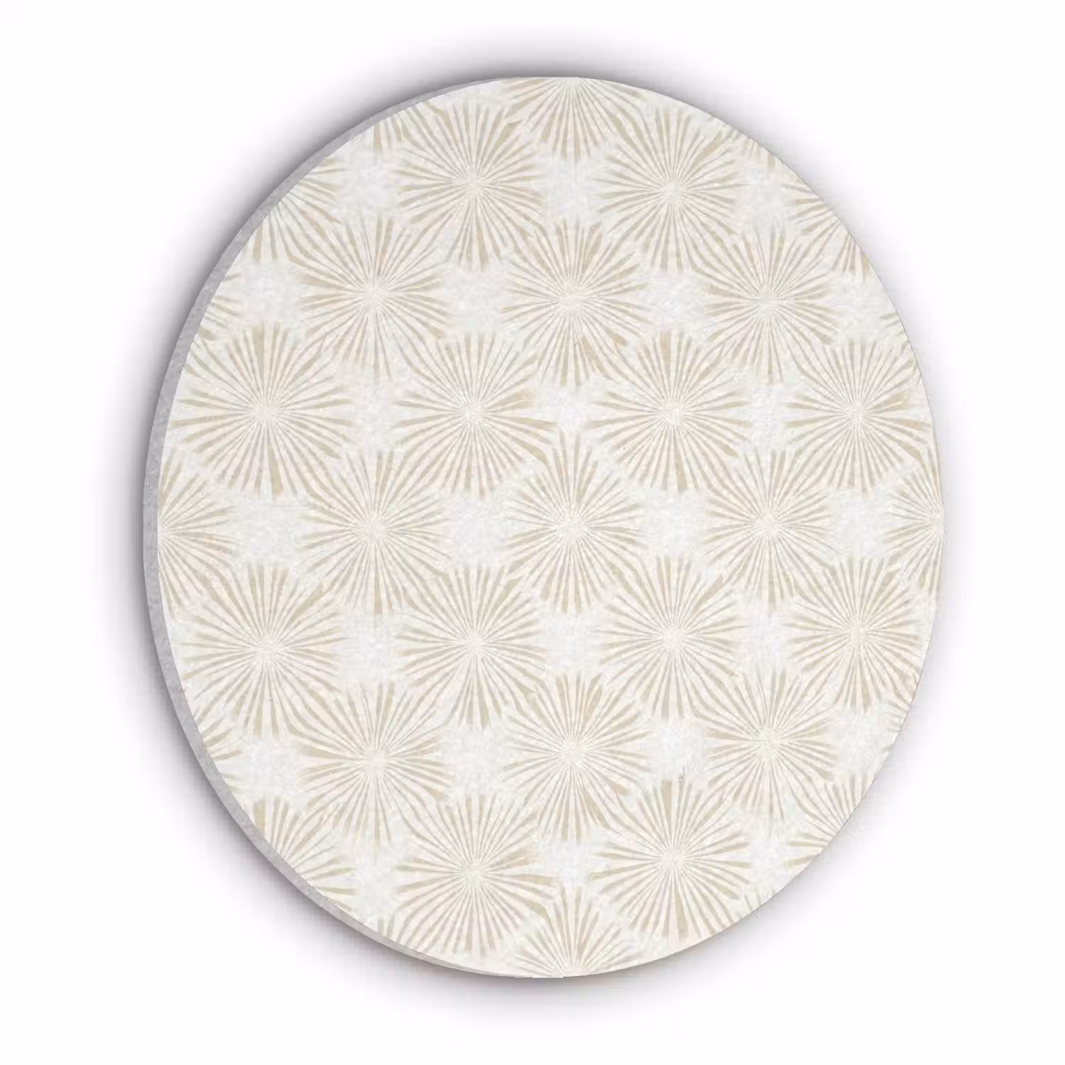 Abstract - Motief - Beige Akoestische PET Vilt - Rond klein 838 -3d