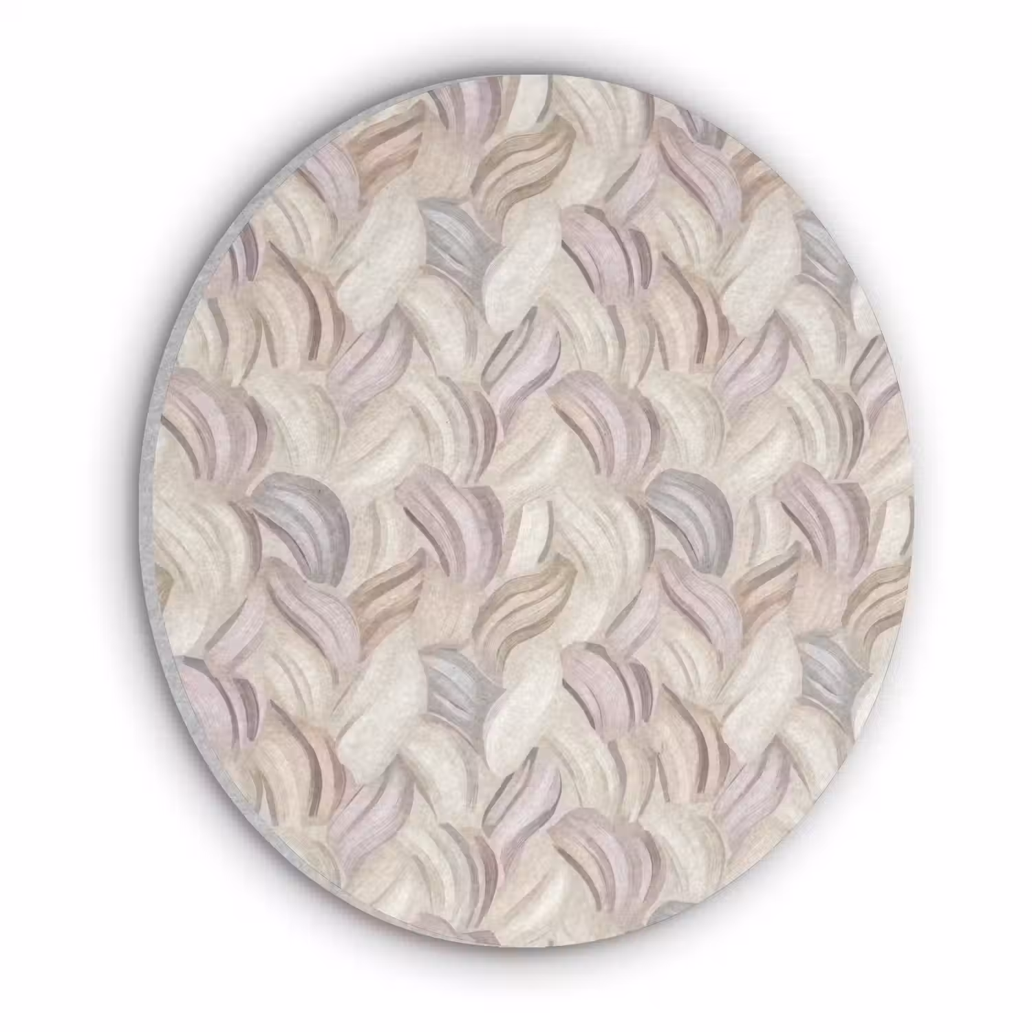 Abstract - Golvend - Pastel Akoestische PET Vilt - Rond klein 838 -3d