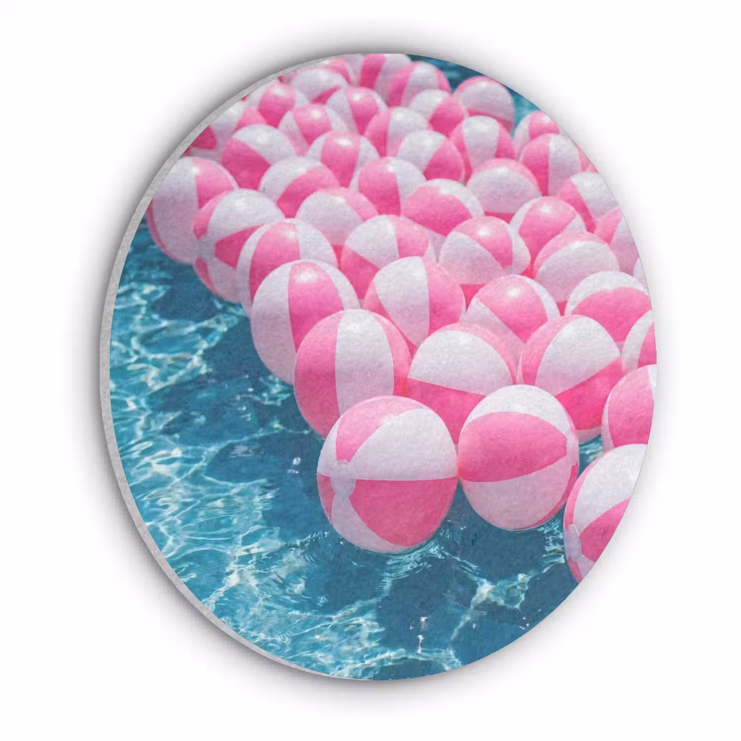 Strandballen - Roze - Water Akoestische PET Vilt - Rond klein -3d