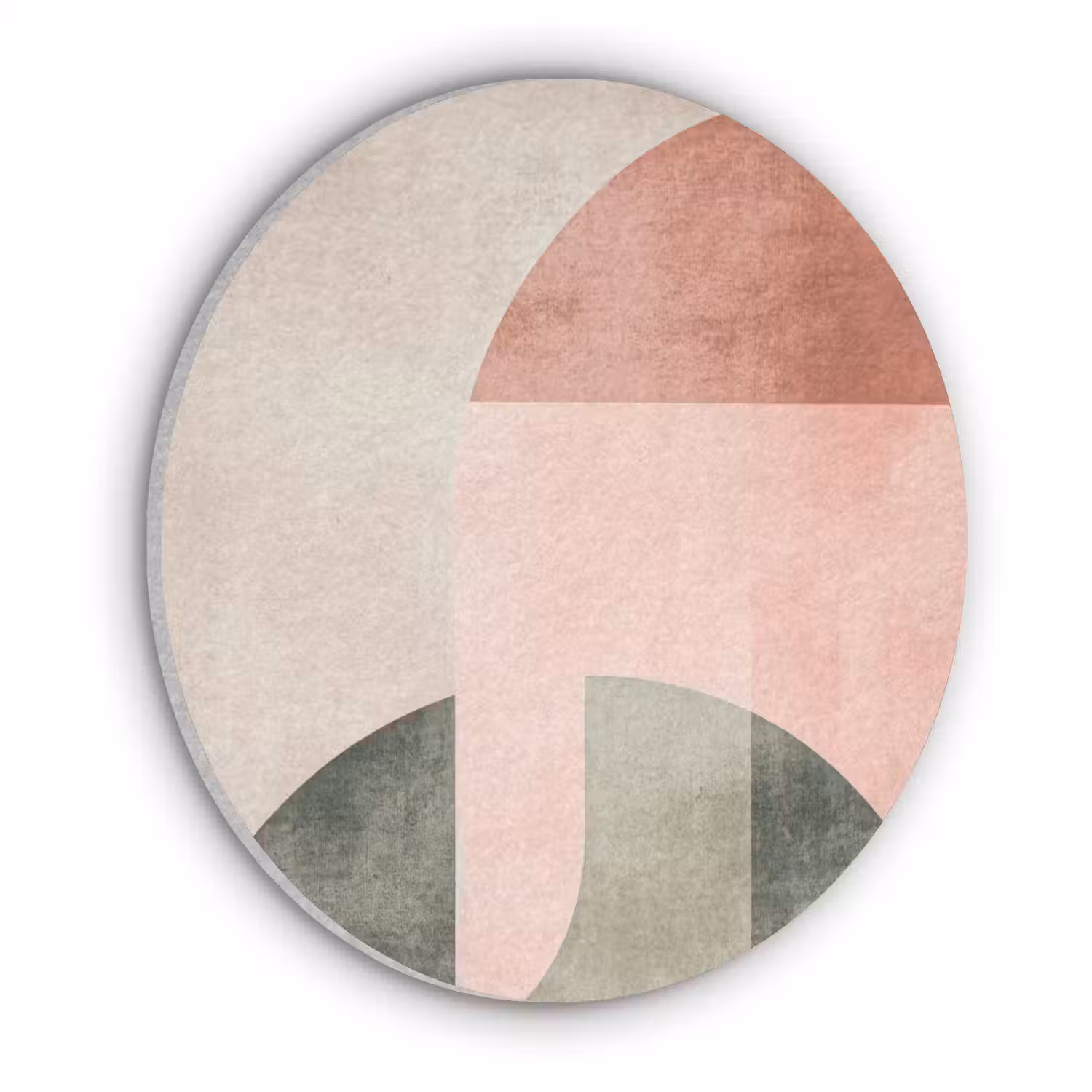 Cirkel - Abstract - Roze Akoestische PET Vilt - Rond klein -3d