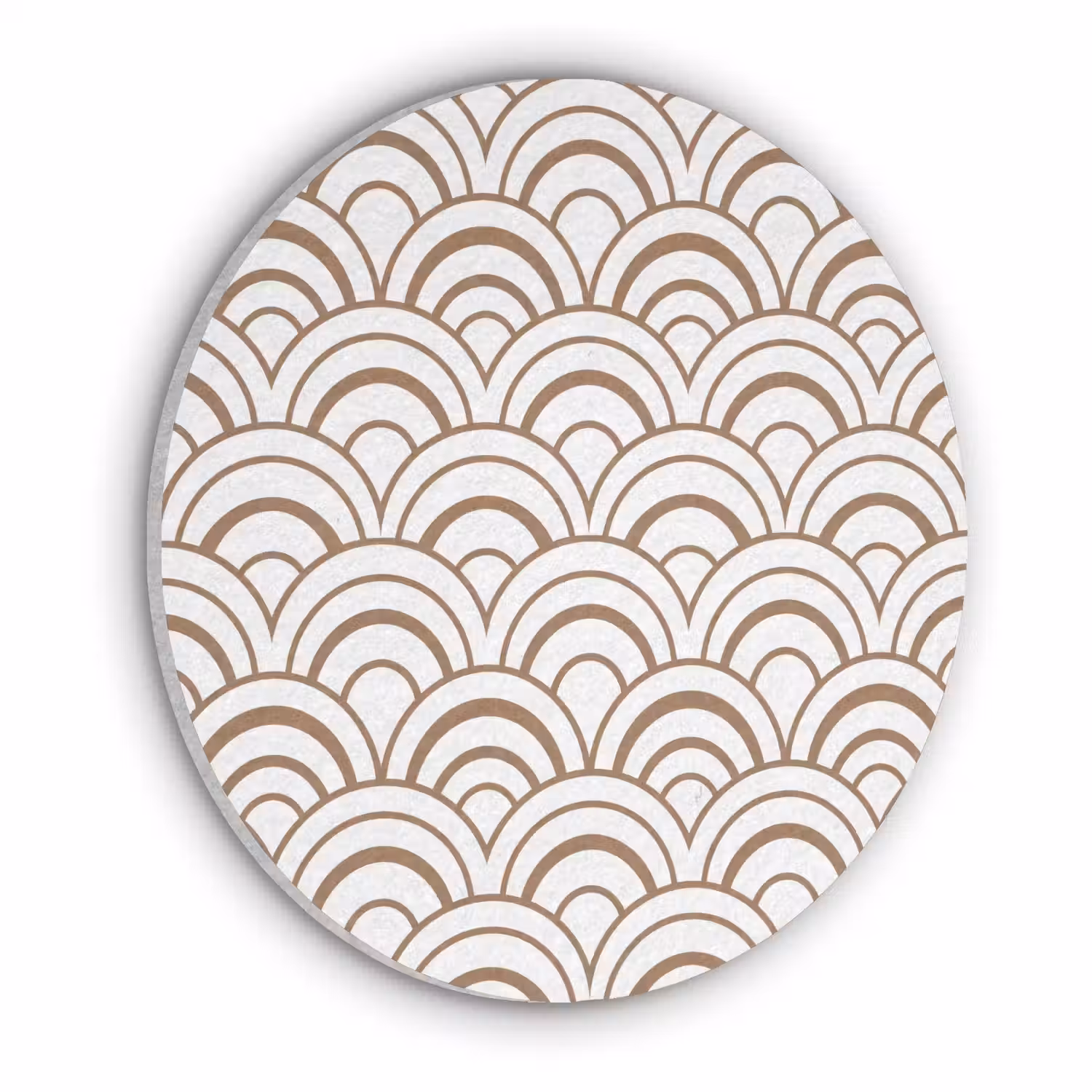 Klassiek - Motief - Terracotta Akoestische PET Vilt - Rond klein 838 -3d