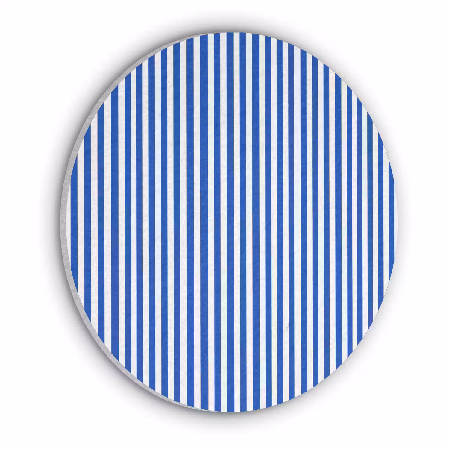 Klassiek - Strepen - Blauw Akoestische PET Vilt - Rond klein 838 -3d