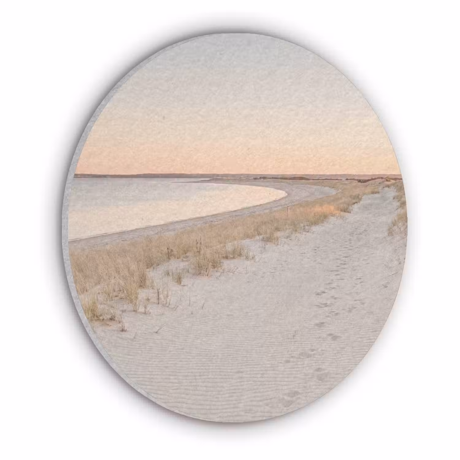 Kustlijn - Horizon - Hek Akoestische PET Vilt - Rond klein -3d