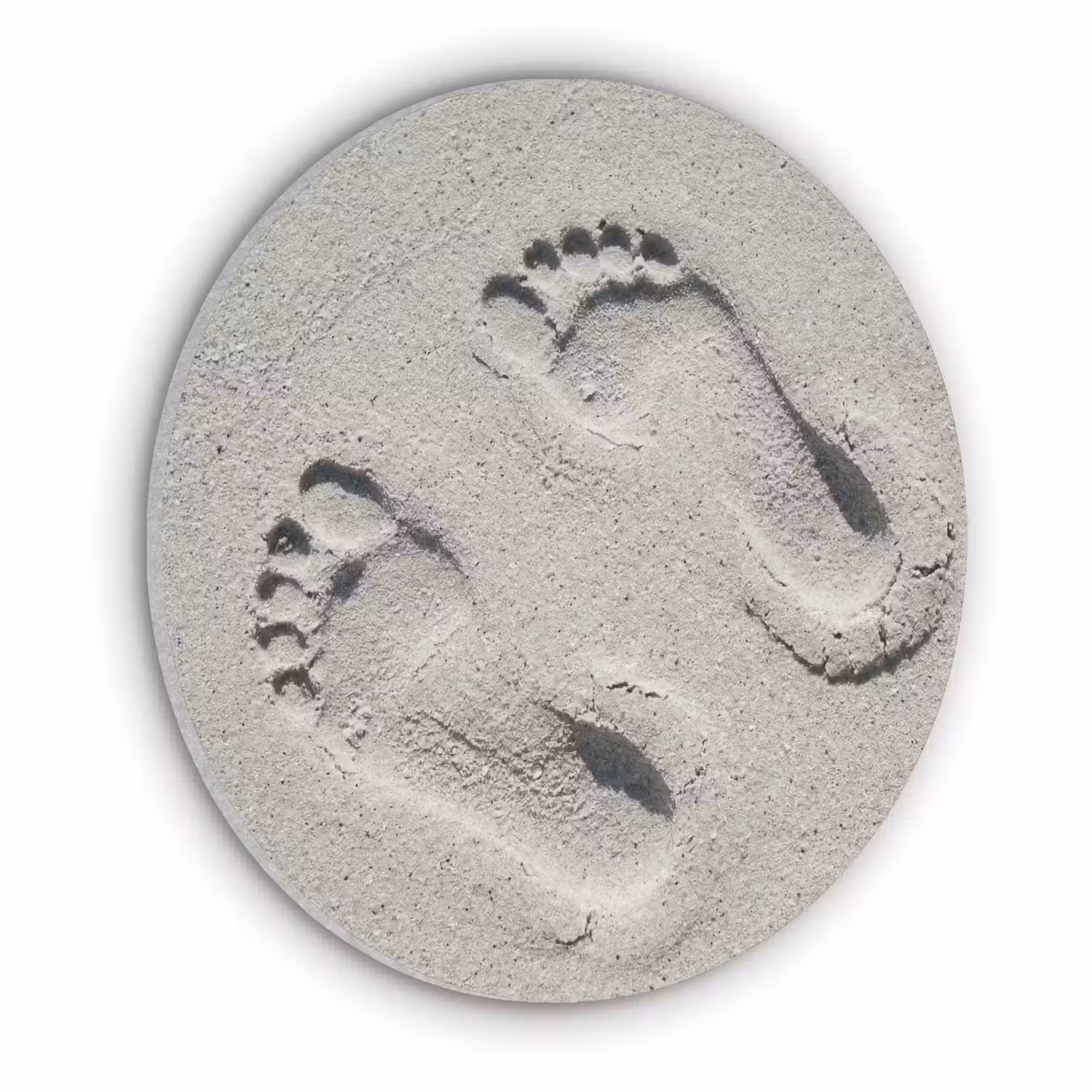 Voeten - Zand - Zee Akoestische PET Vilt - Rond klein -3d