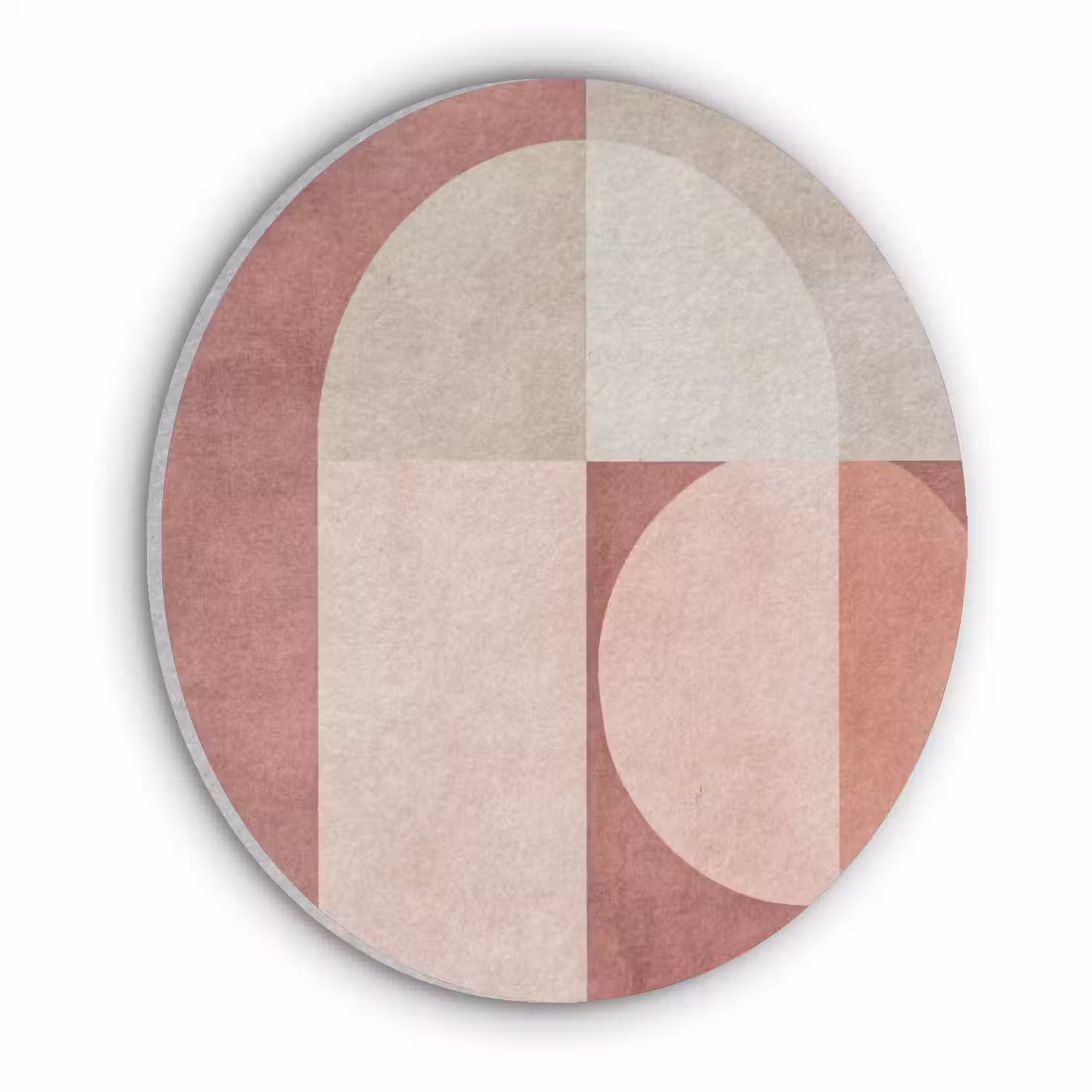 Figuren - Abstract - Roze Akoestische PET Vilt - Rond klein -3d