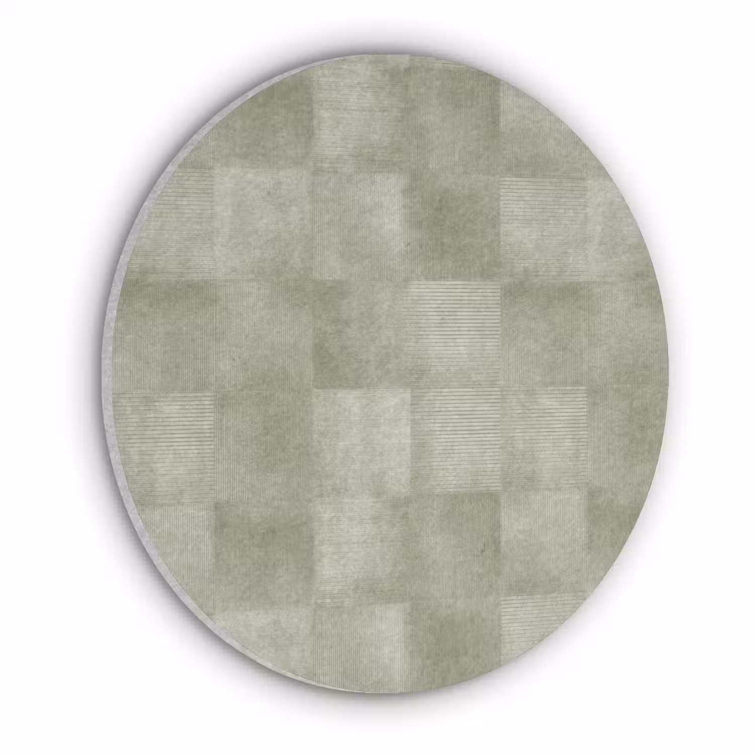 Vlakken - Rustiek - Groen Akoestische PET Vilt - Rond klein 838 -3d