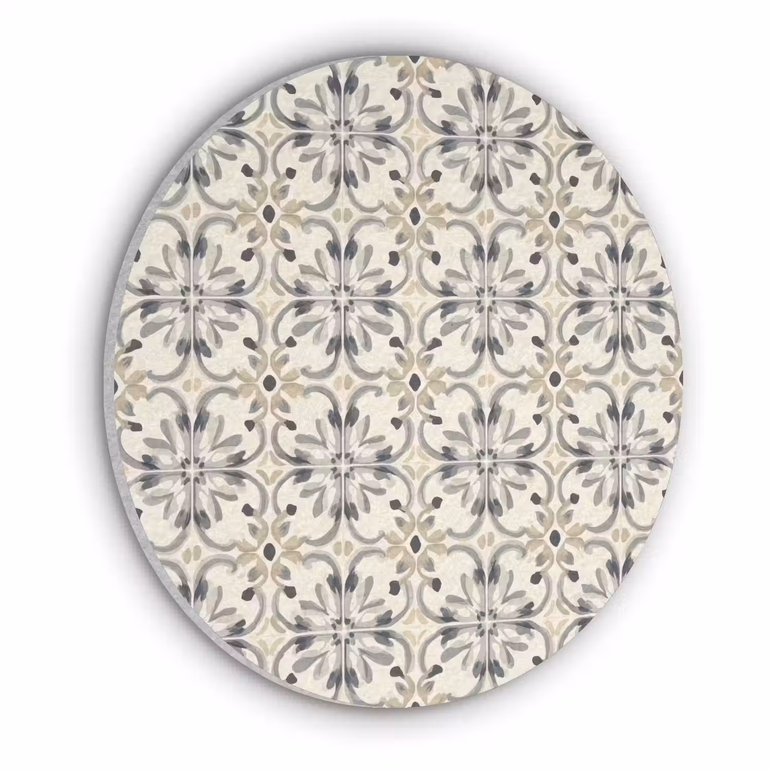 Floraal - Patroon - Kleurrijk Akoestische PET Vilt - Rond klein 838 -3d