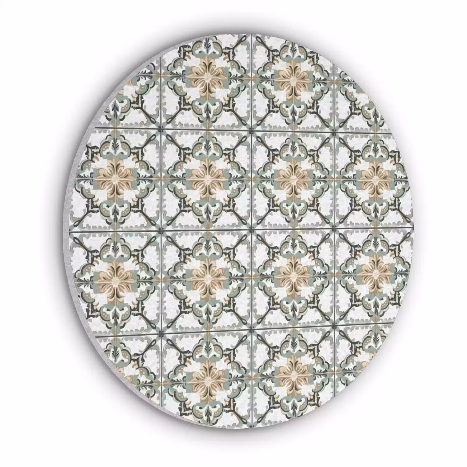 Floraal - Verweerd - Keurrijk Akoestische PET Vilt - Rond klein 838 -3d