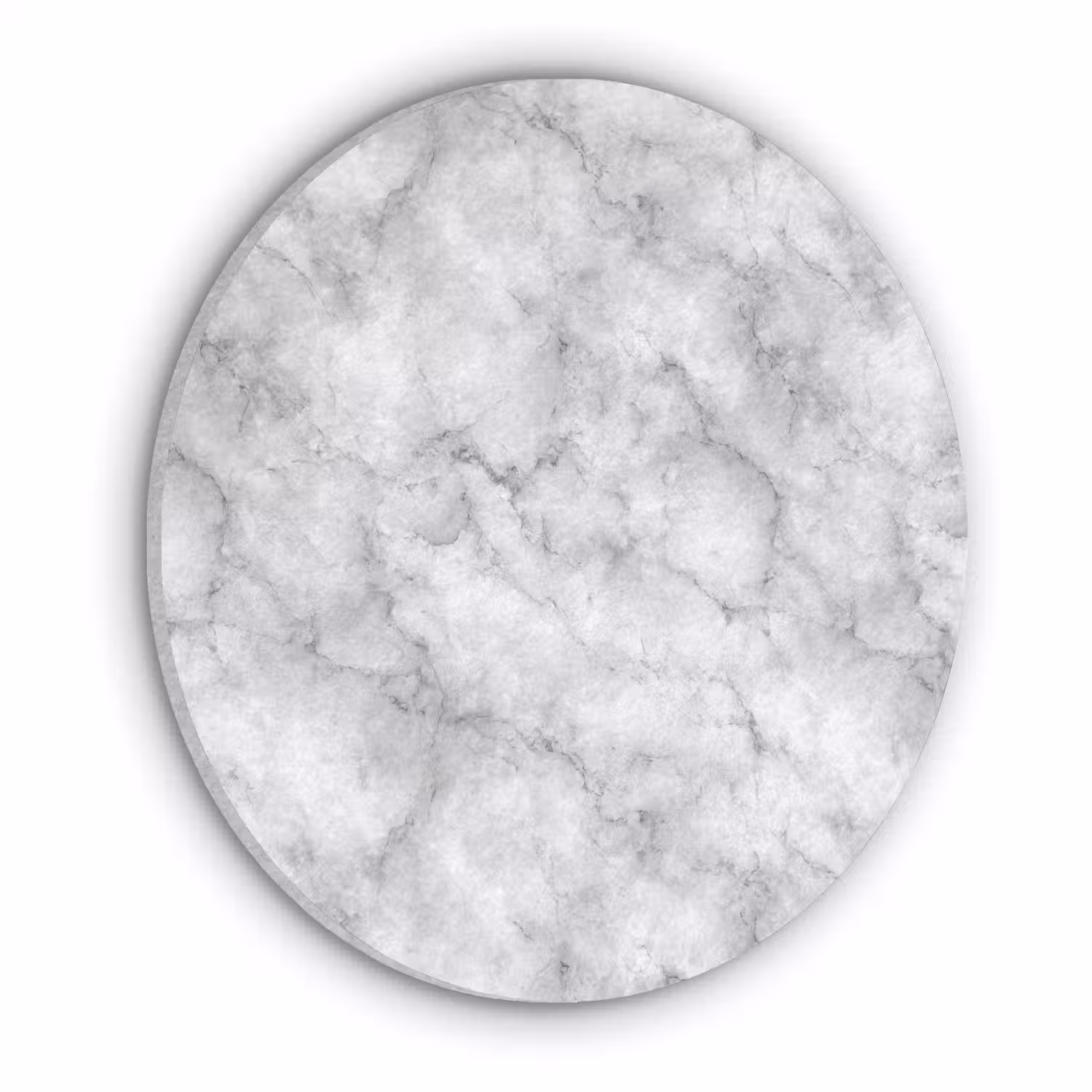 Grijs - Marmer - Klassiek - Aders Akoestische PET Vilt - Rond klein 838 -3d