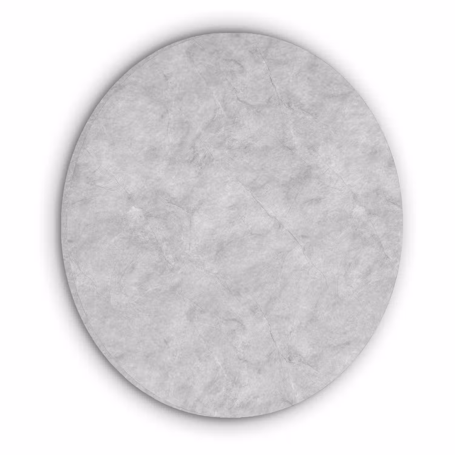 Grijs - Marmer - Mat Akoestische PET Vilt - Rond klein 838 -3d
