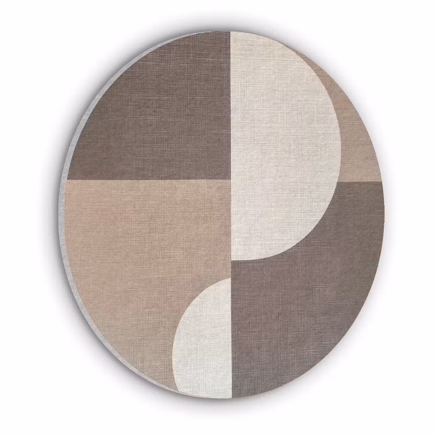 Raster - Halve cirkels - Contrast Akoestische PET Vilt - Rond klein -3d