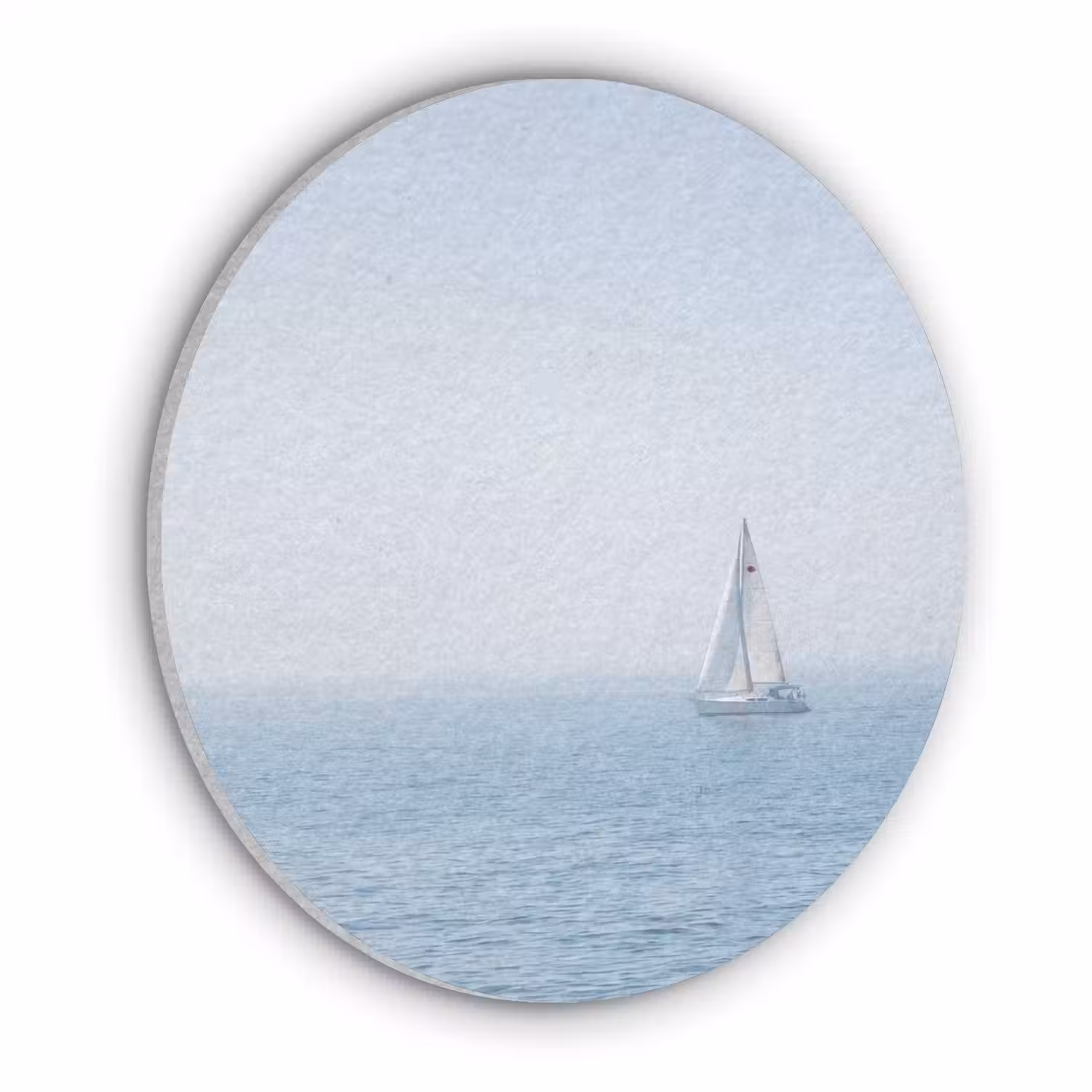 Horizon - Zeilboot - Zee Akoestische PET Vilt - Rond klein -3d
