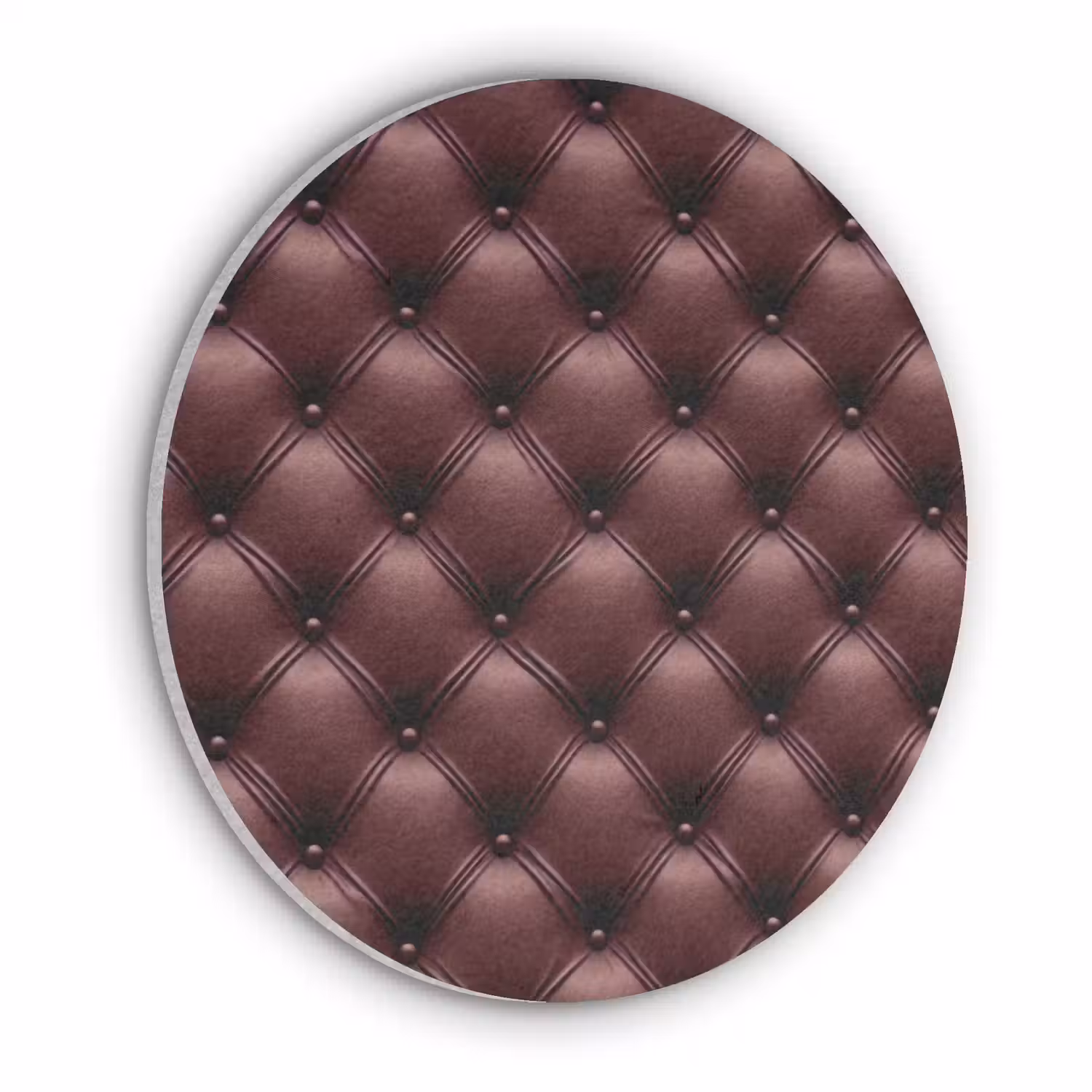 Leer - Patroon - Bordeaux Akoestische PET Vilt - Rond klein 838 -3d