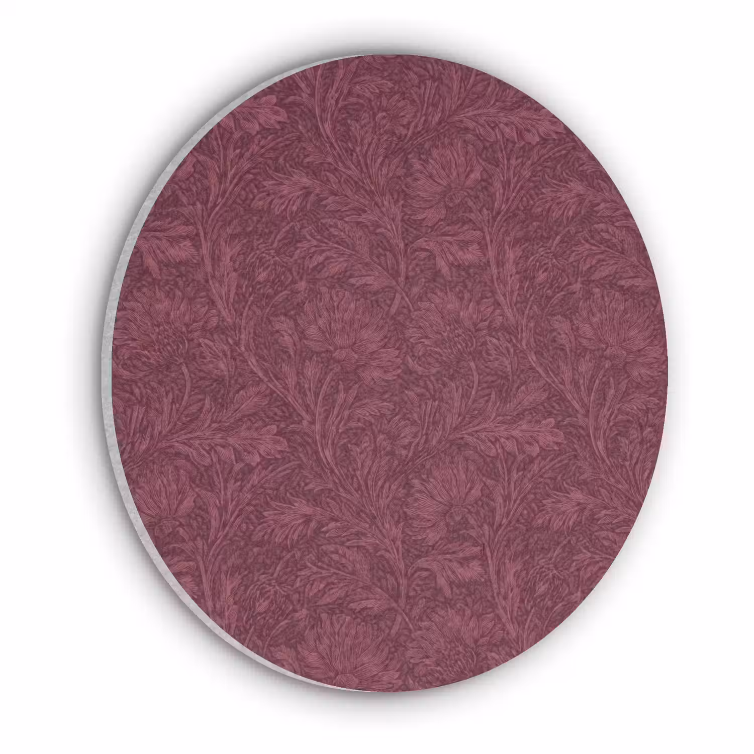 Bladeren - Patroon - Paars Akoestische PET Vilt - Rond klein 838 -3d