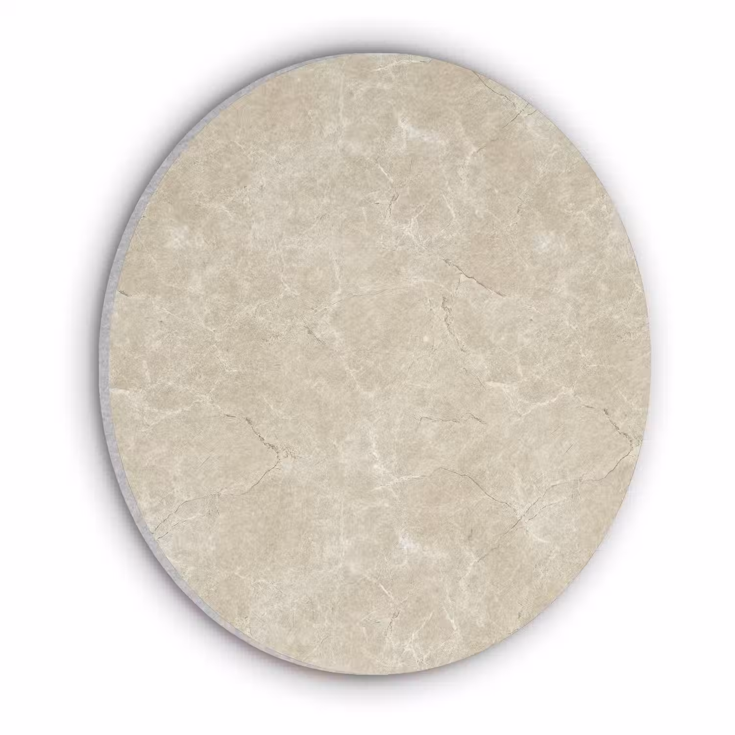 Lichtbeige - Marmer - Diffusie adering Akoestische PET Vilt - Rond klein 838 -3d