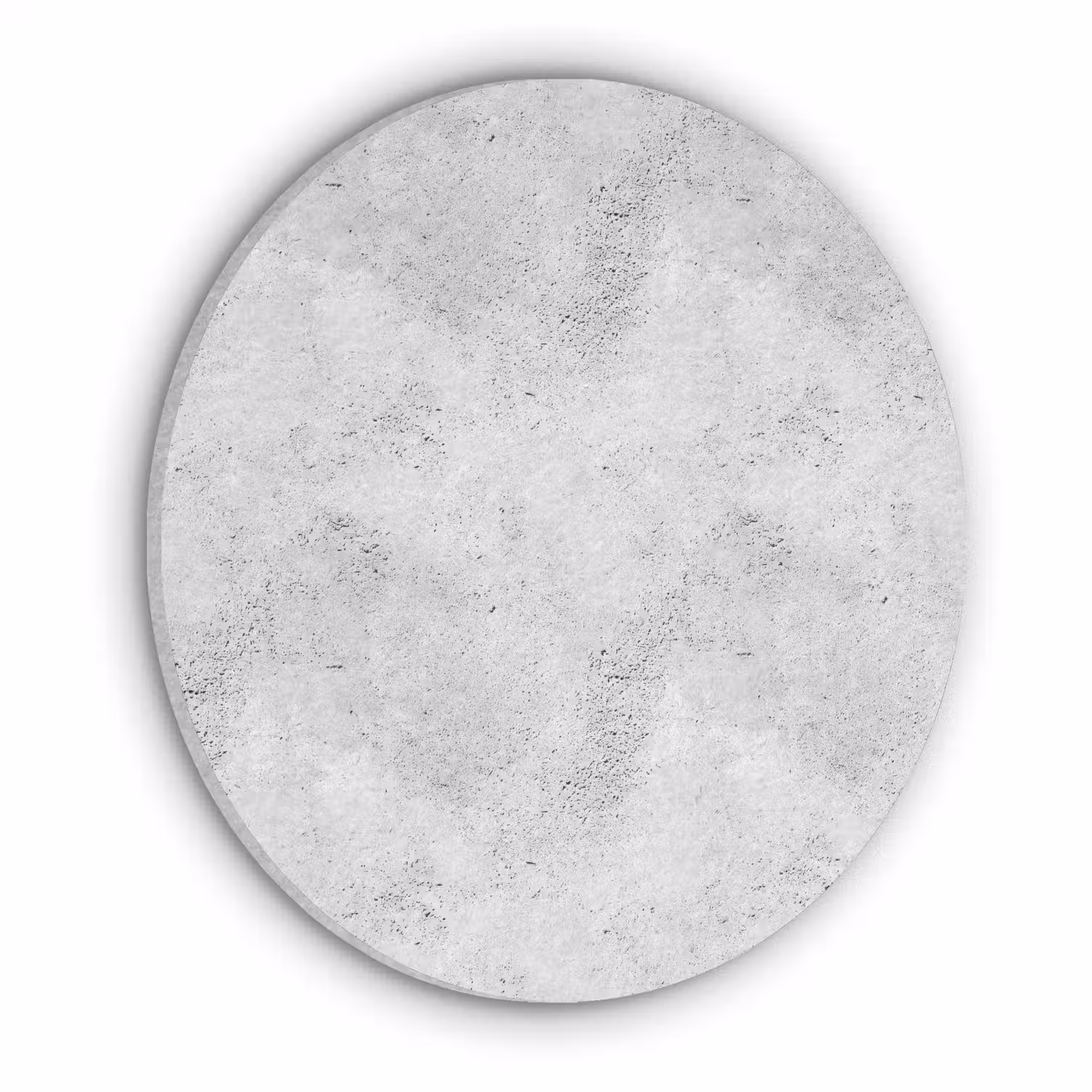 Lichtgrijs - Ruw - Subtiel Akoestische PET Vilt - Rond klein 838 -3d