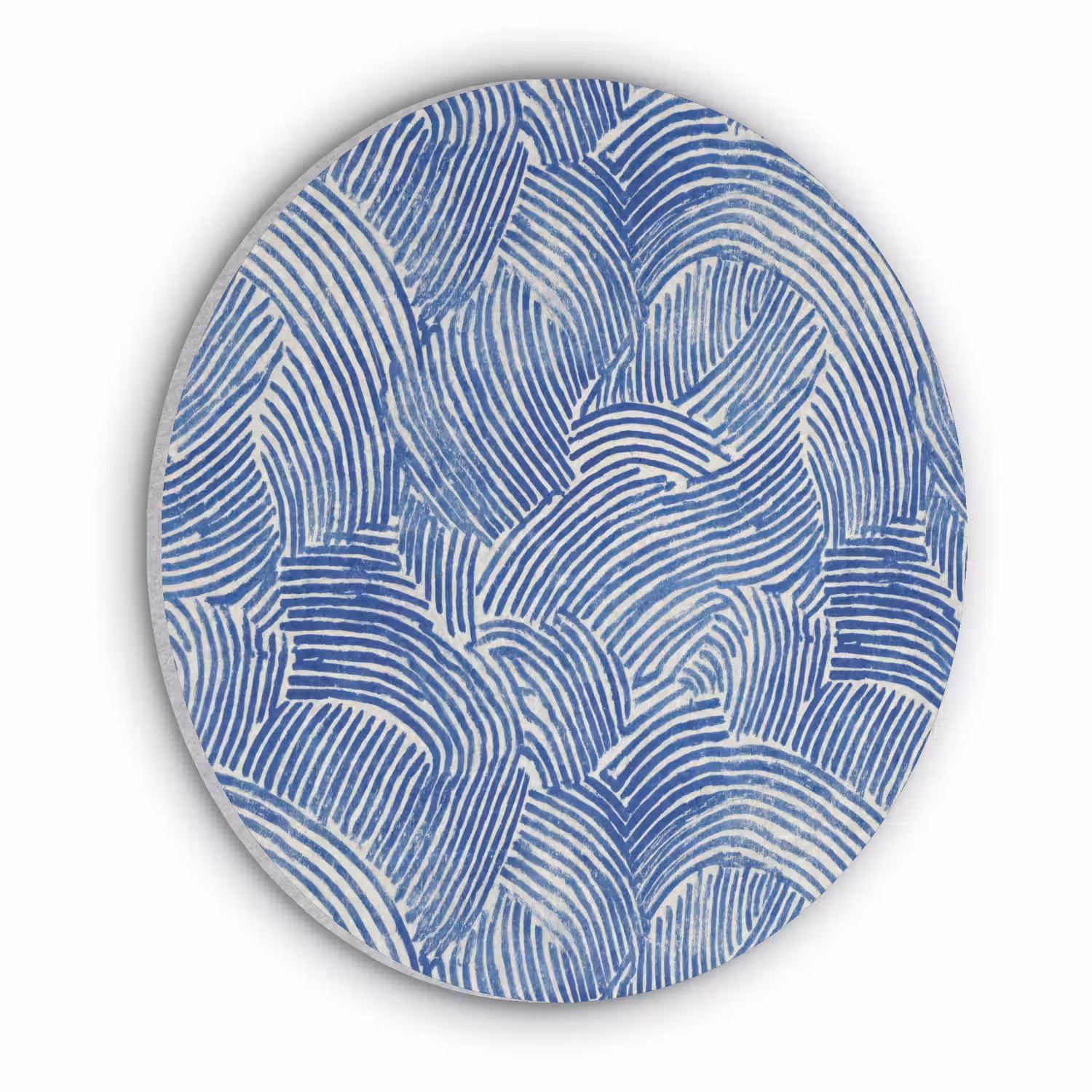 Modern - Abstract - Blauw Akoestische PET Vilt - Rond klein 838 -3d