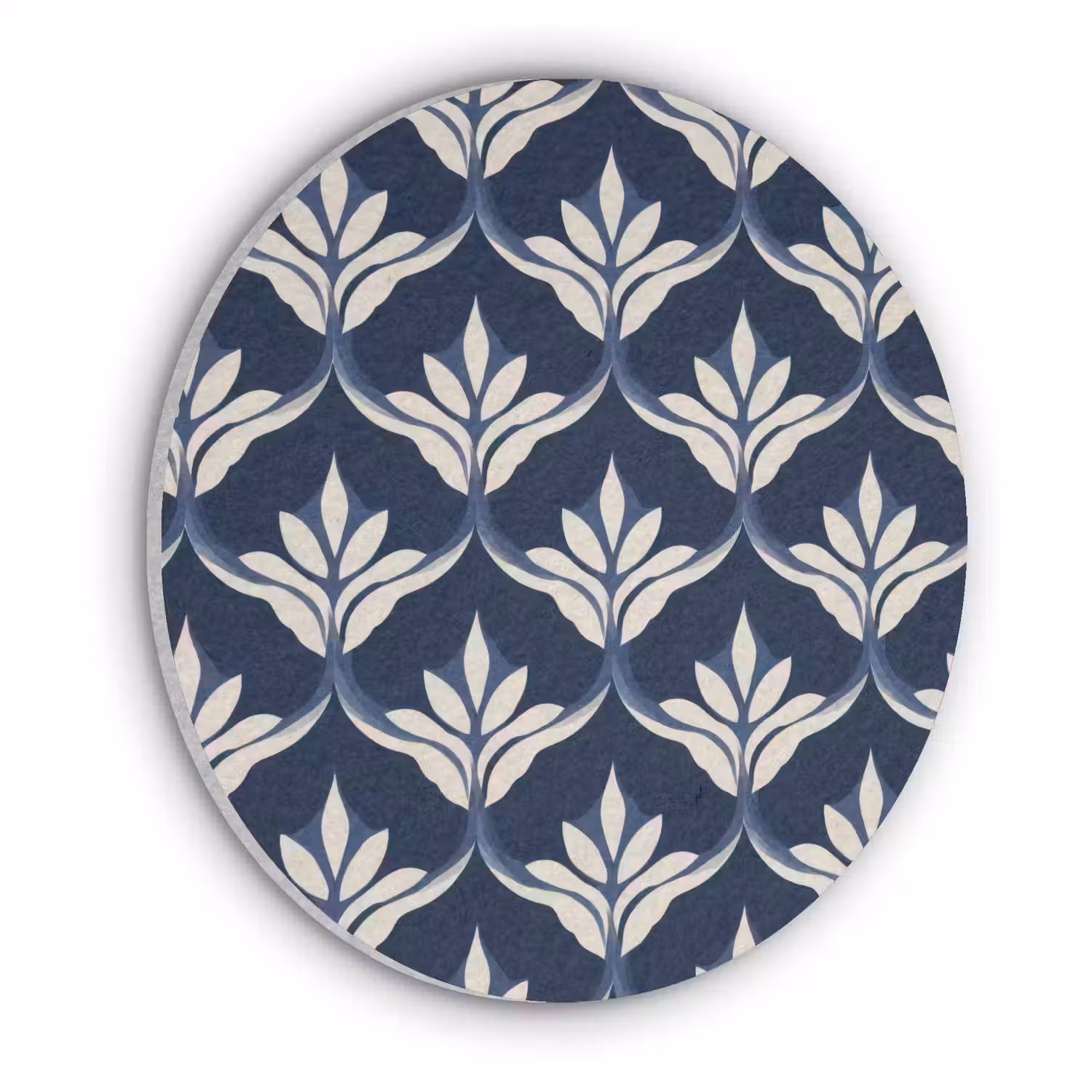 Modern - Ontwerp - Blauw Akoestische PET Vilt - Rond klein 838 -3d