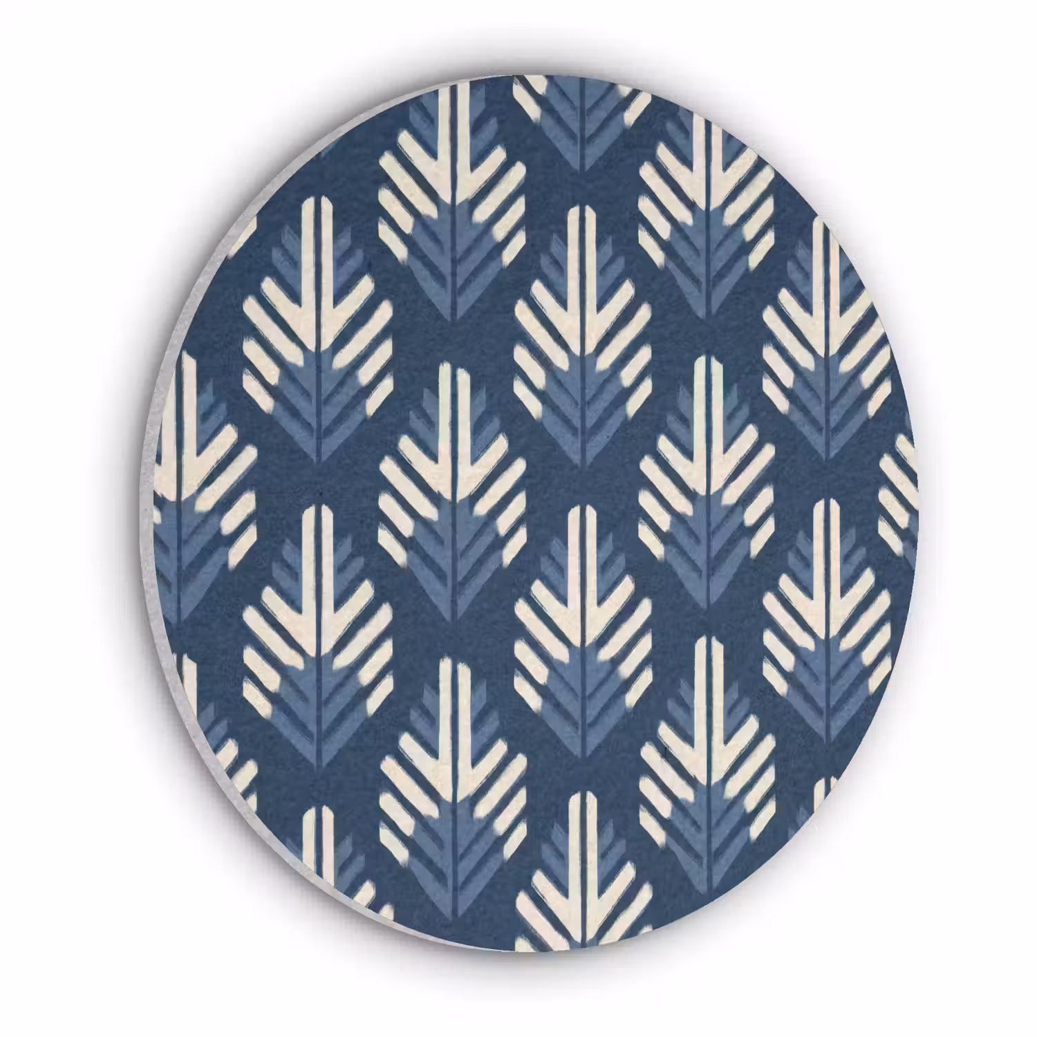 Modern - Patroon - Blauw Akoestische PET Vilt - Rond klein 838 -3d