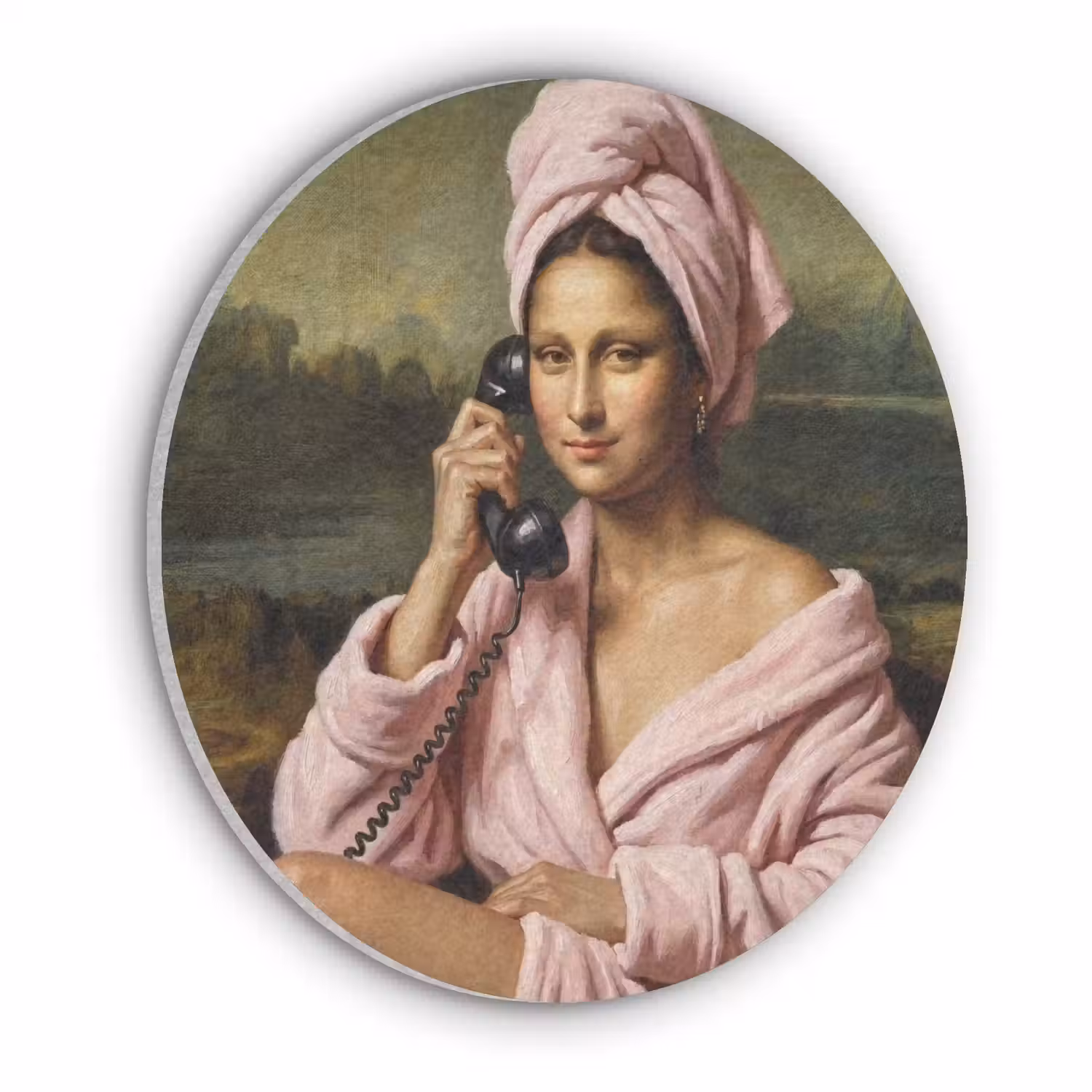 Mona - Klassiek - Roze Akoestische PET Vilt - Rond klein -3d