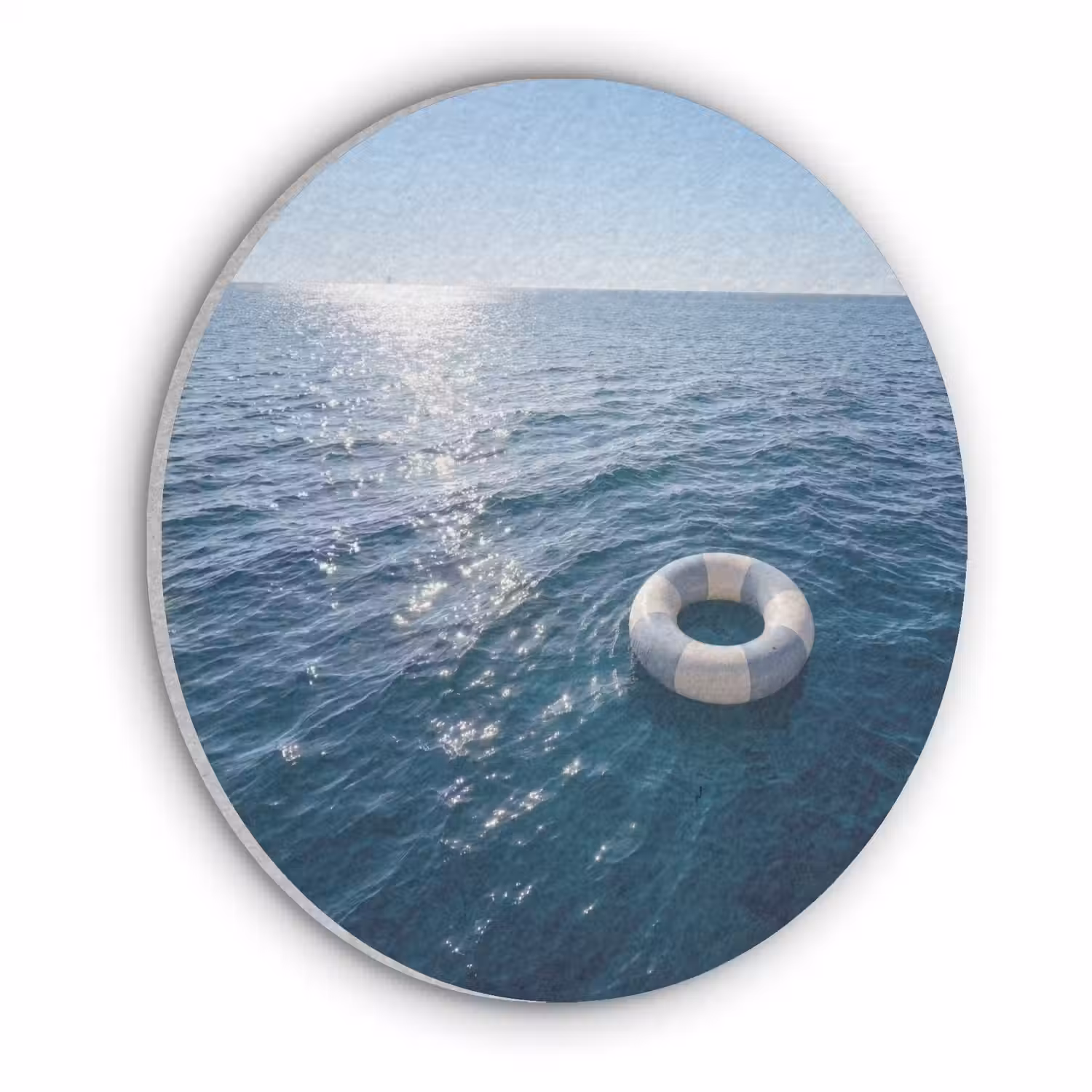 Oceaan - Zwemband - Horizon Akoestische PET Vilt - Rond klein -3d