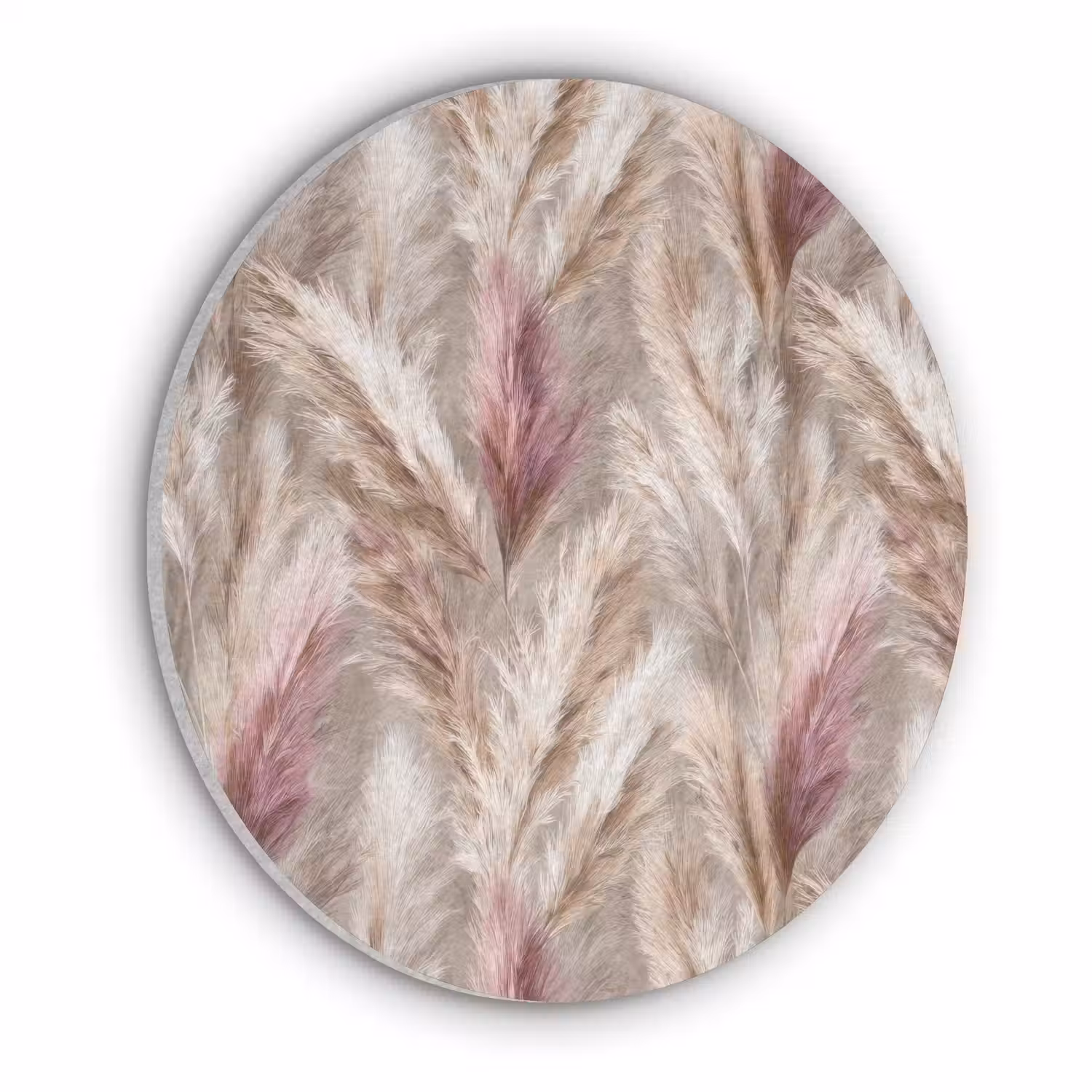 Pampasgras - Pluizig - Kleurrijk Akoestische PET Vilt - Rond klein 838 -3d