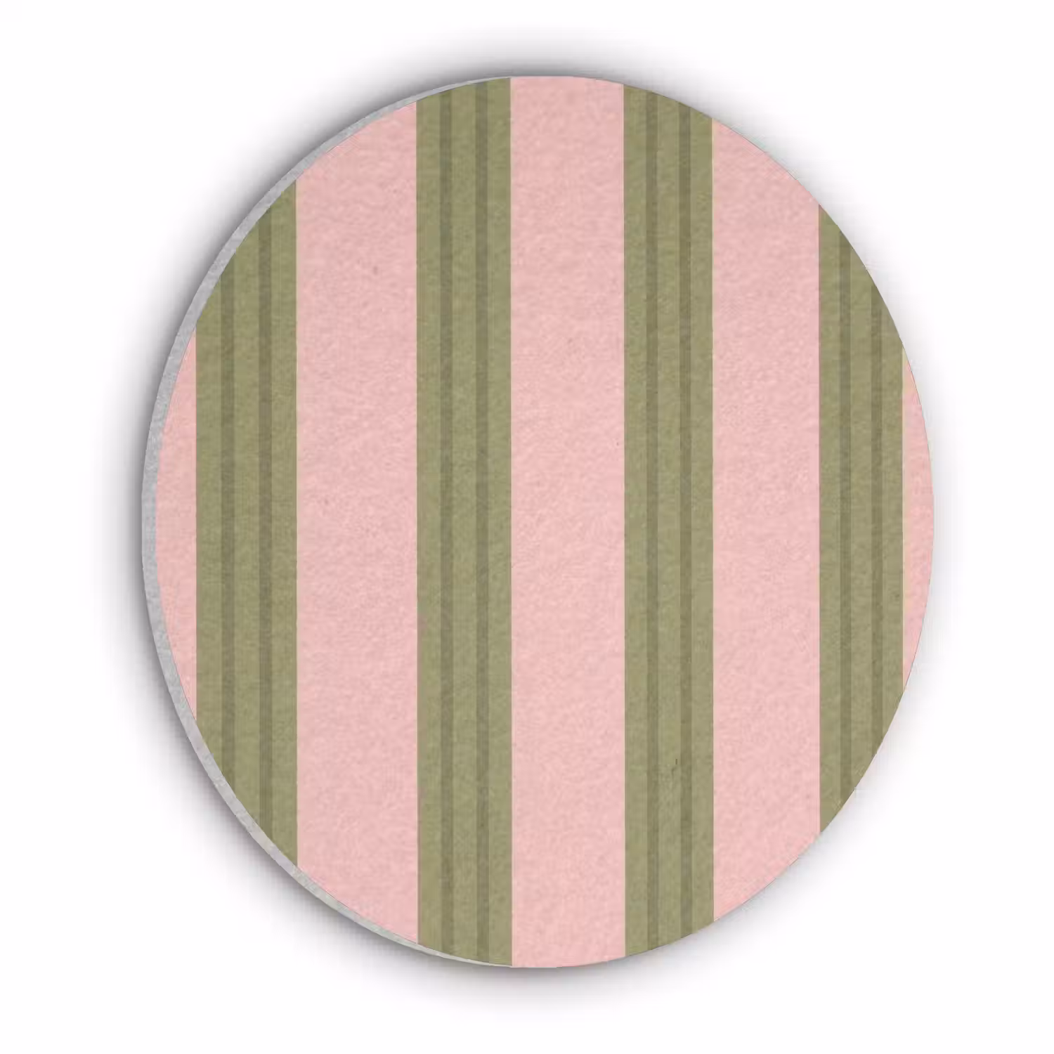 Patroon - Strepen - Abstract - Roze - Groen Akoestische PET Vilt - Rond klein -3d