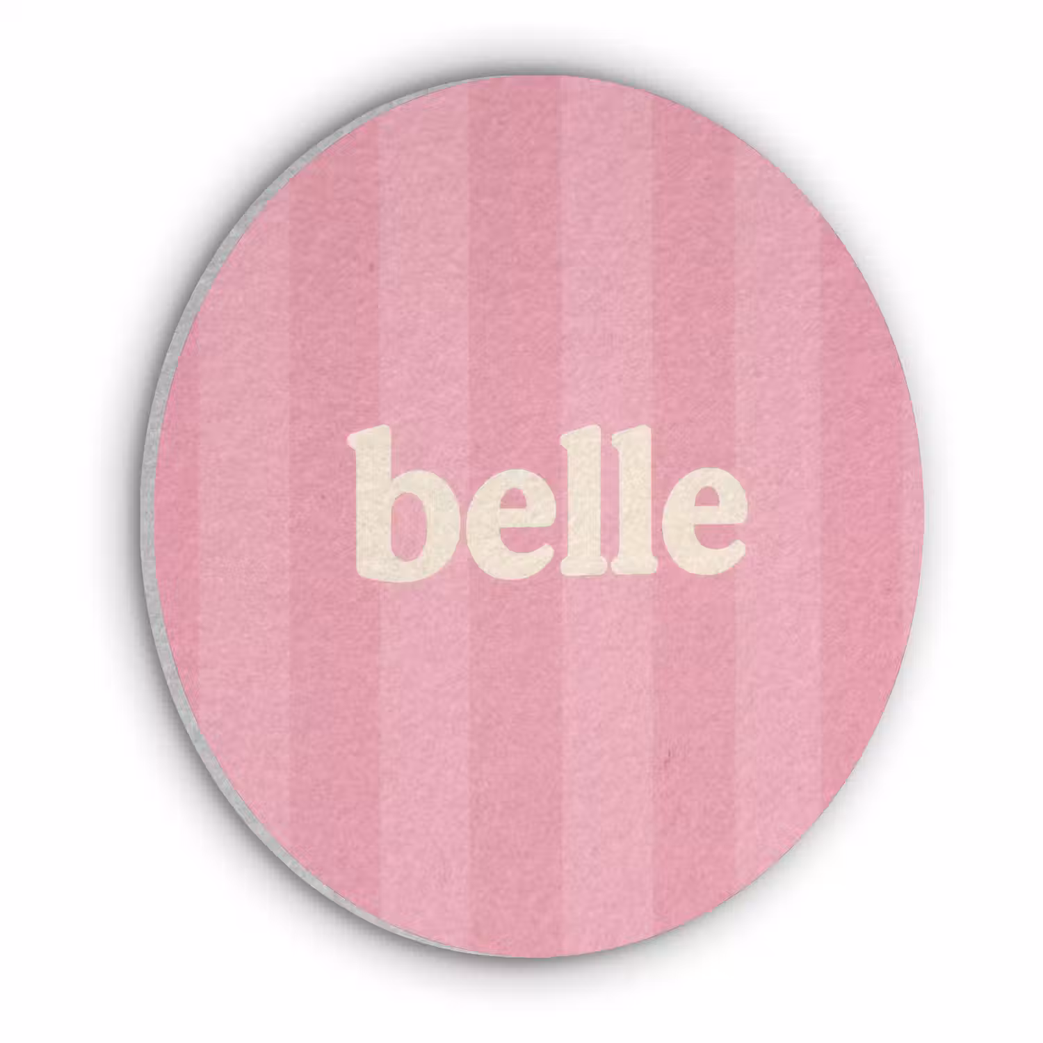 Roze - Gestreept - Belle Akoestische PET Vilt - Rond klein -3d