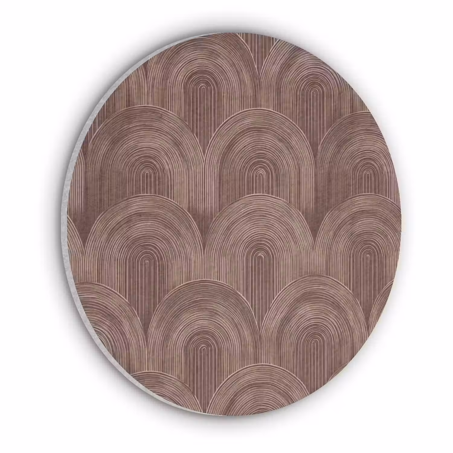 Ritmisch - Effect - Bruin Akoestische PET Vilt - Rond klein 838 -3d