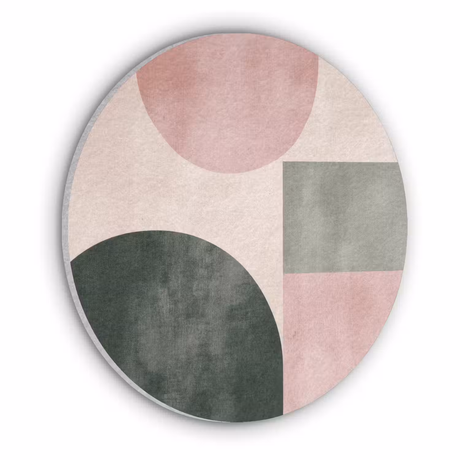 Vormen - Abstract - Cirkel - Zwart Akoestische PET Vilt - Rond klein -3d